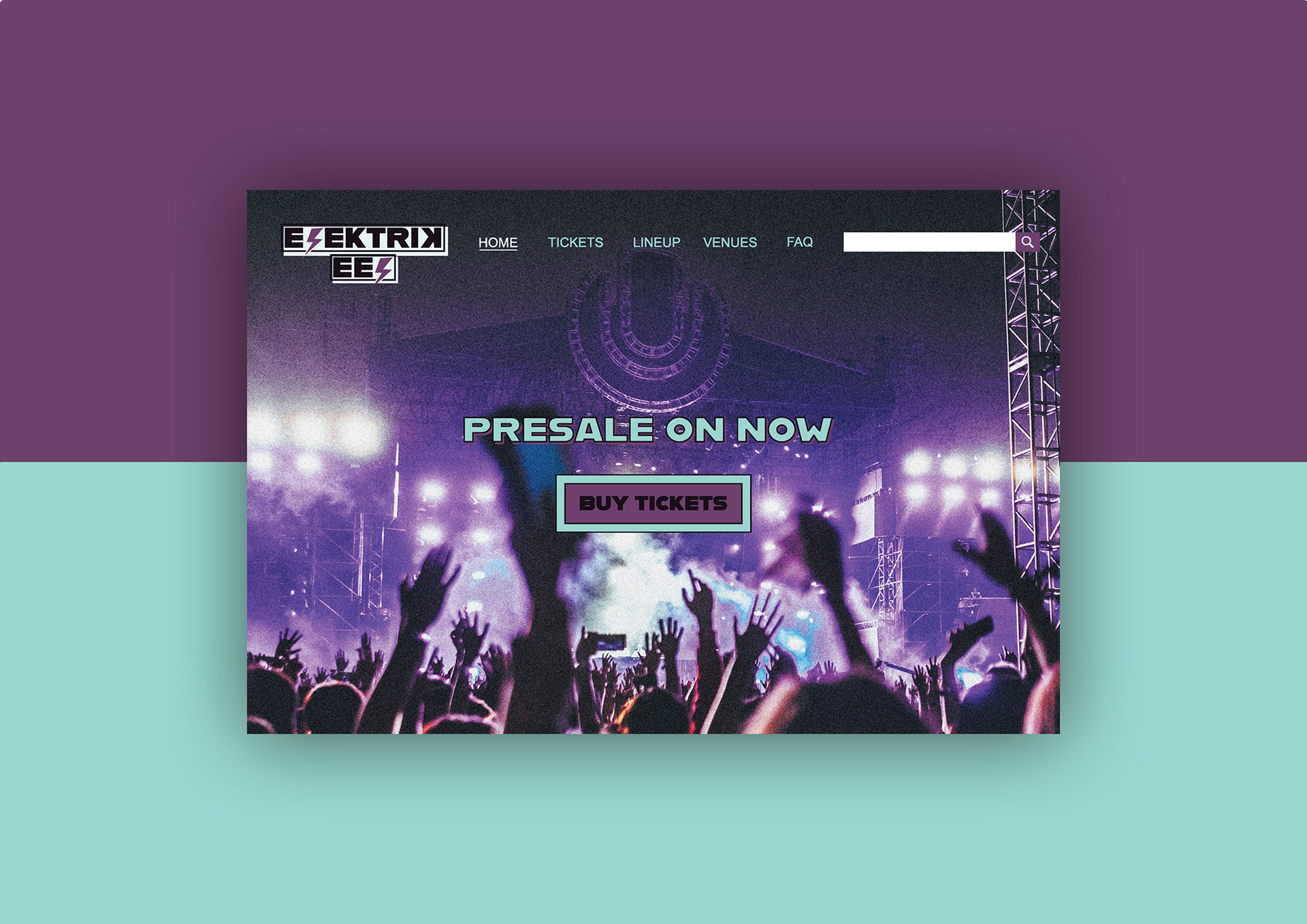 Elektrik Eel Home Page Mockup