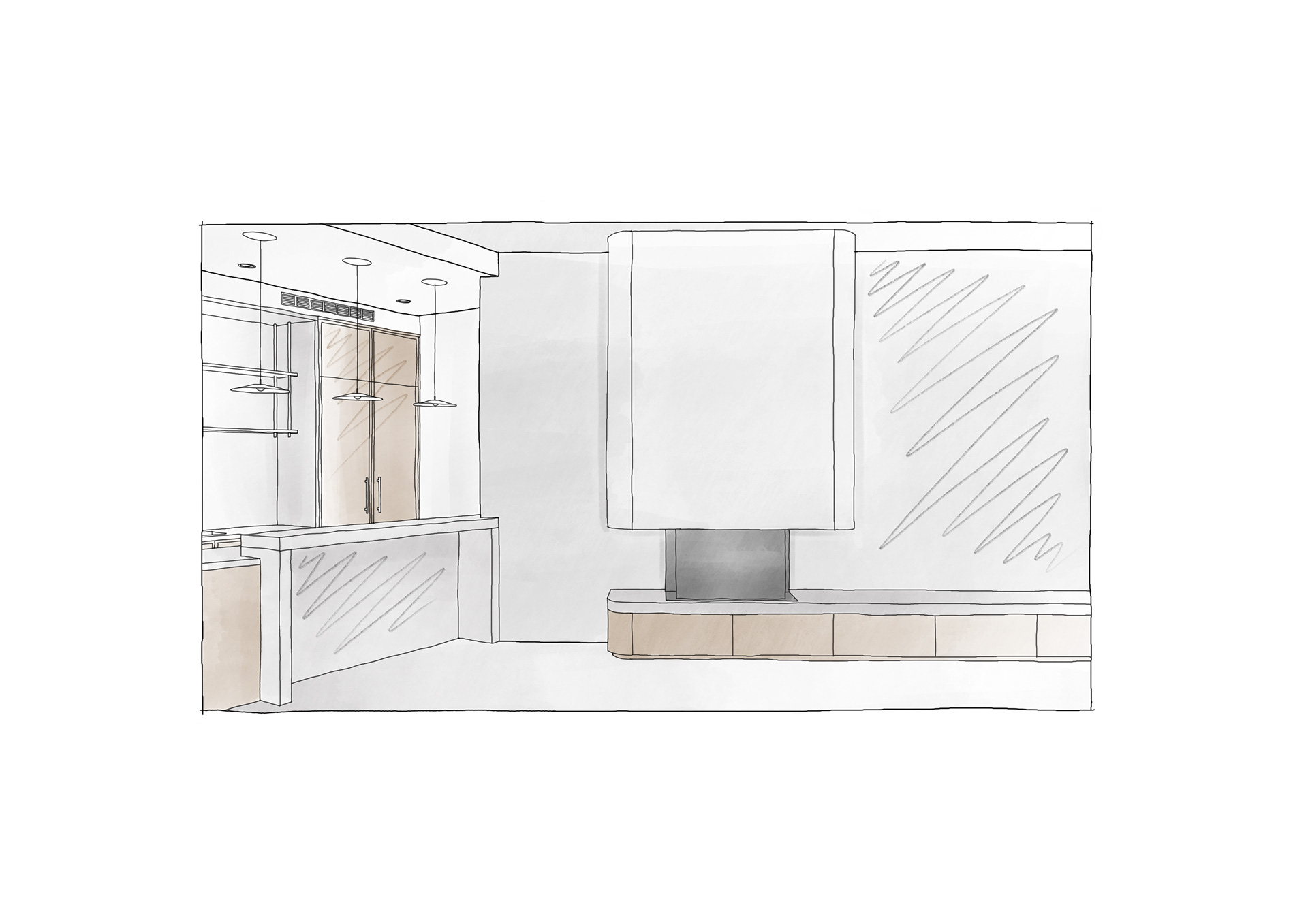 Bar/Living Sketch