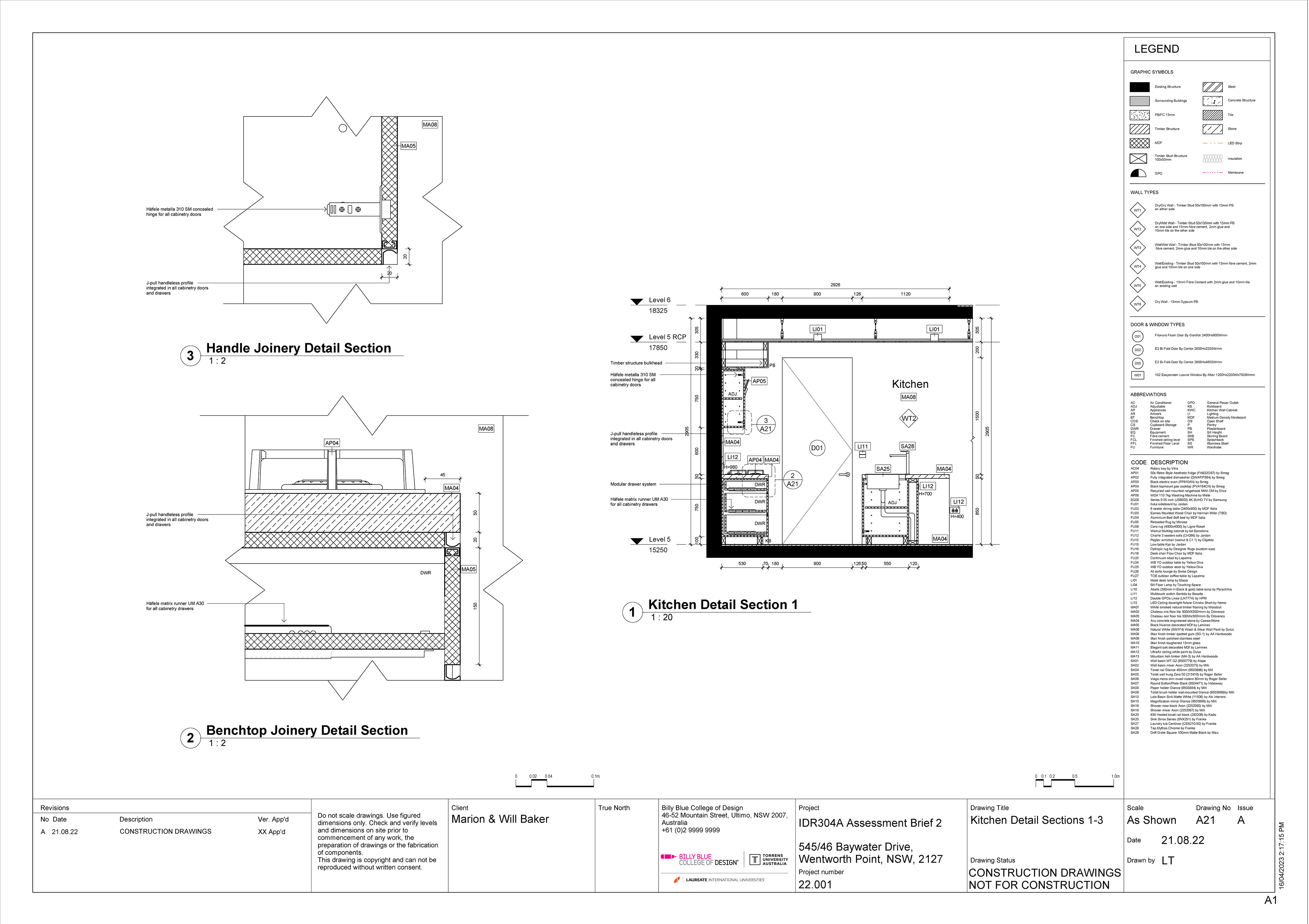 Kitchen Section & Joinery Details