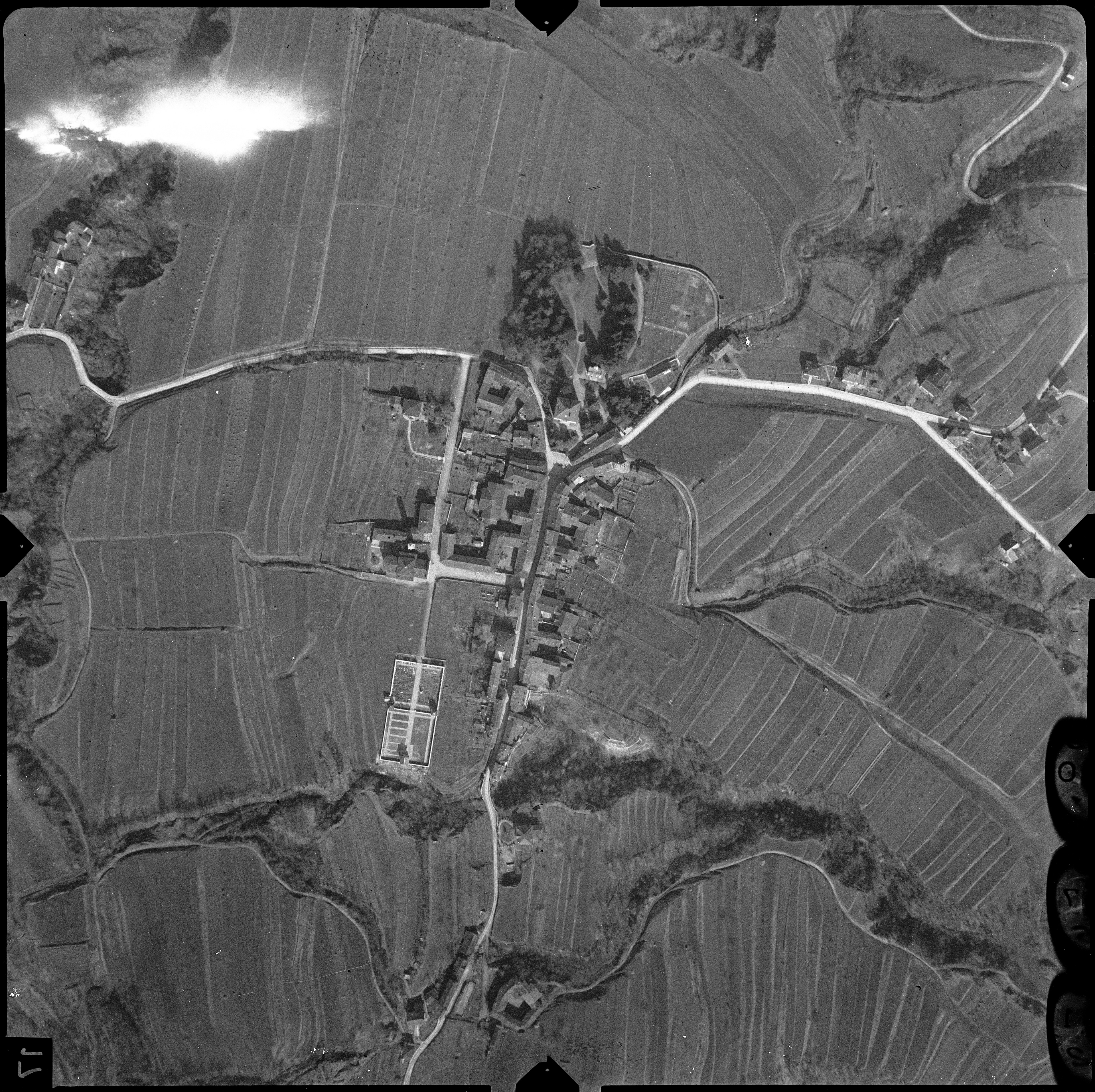 Foto aerea del nucleo di Novazzano, 1933 (Swisstopo, Paolo Crivelli)