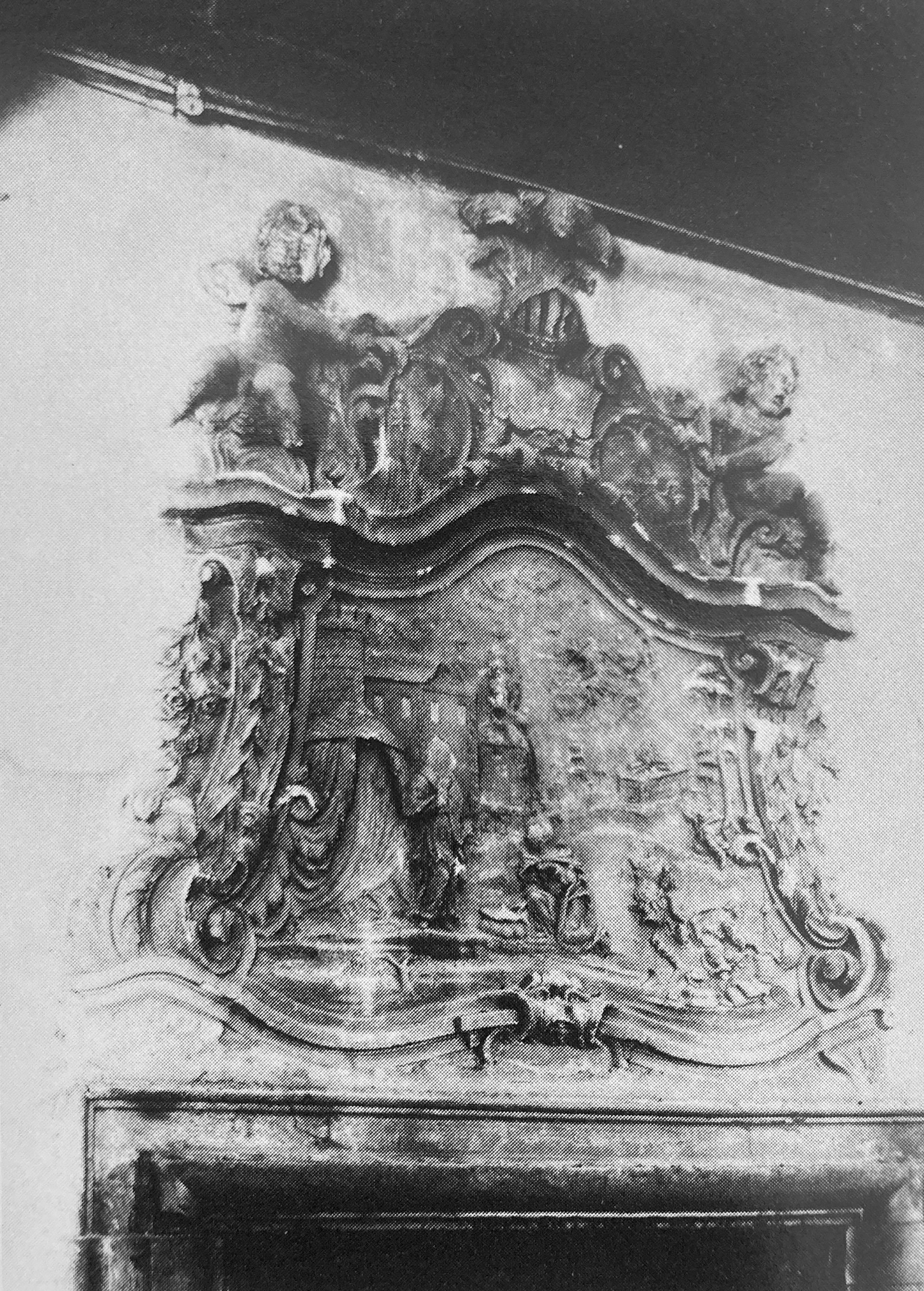 Caminiera Casa Bellasi a Castel di Sotto, anno ignoto (La casa borghese nella Svizzera: il sottogeneri)