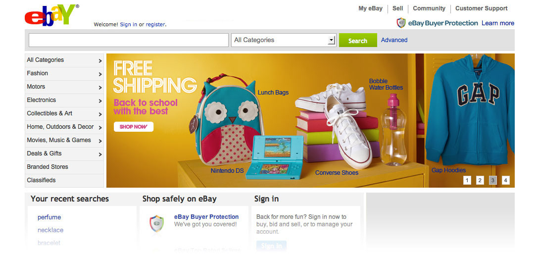 Homepage billboard
