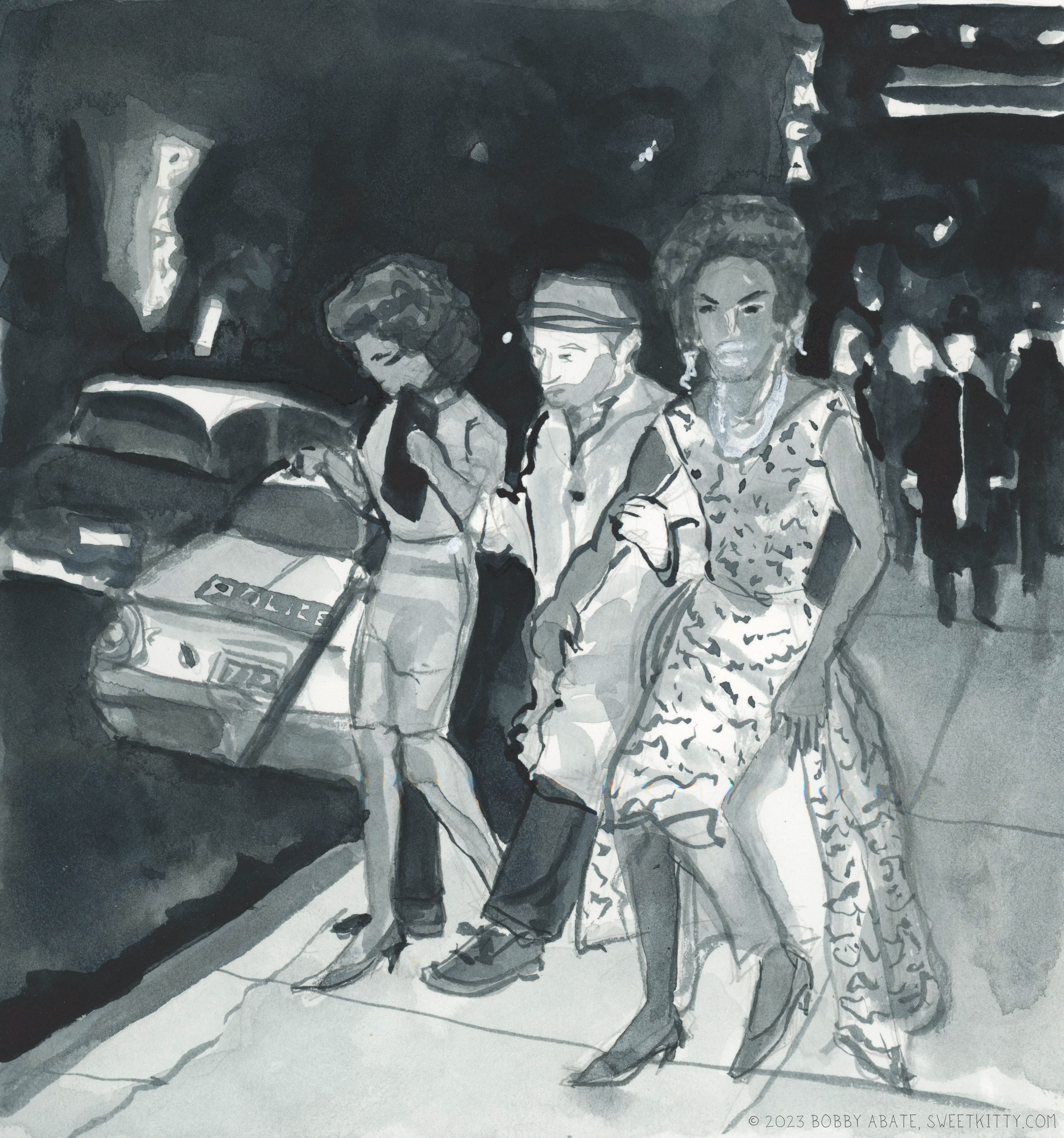 Arrest at Variety Artists Exotic Carnival and Ball, NYC, 1962