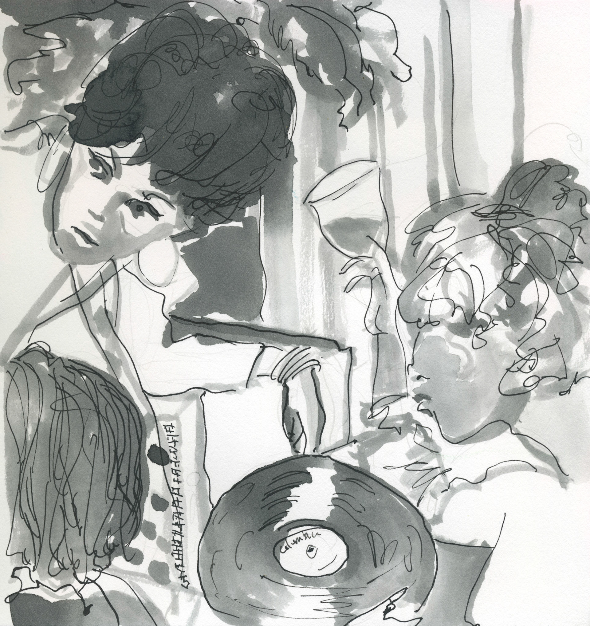 Backstage at the Crazy Horse with Kicks Wilde and Others, 1964