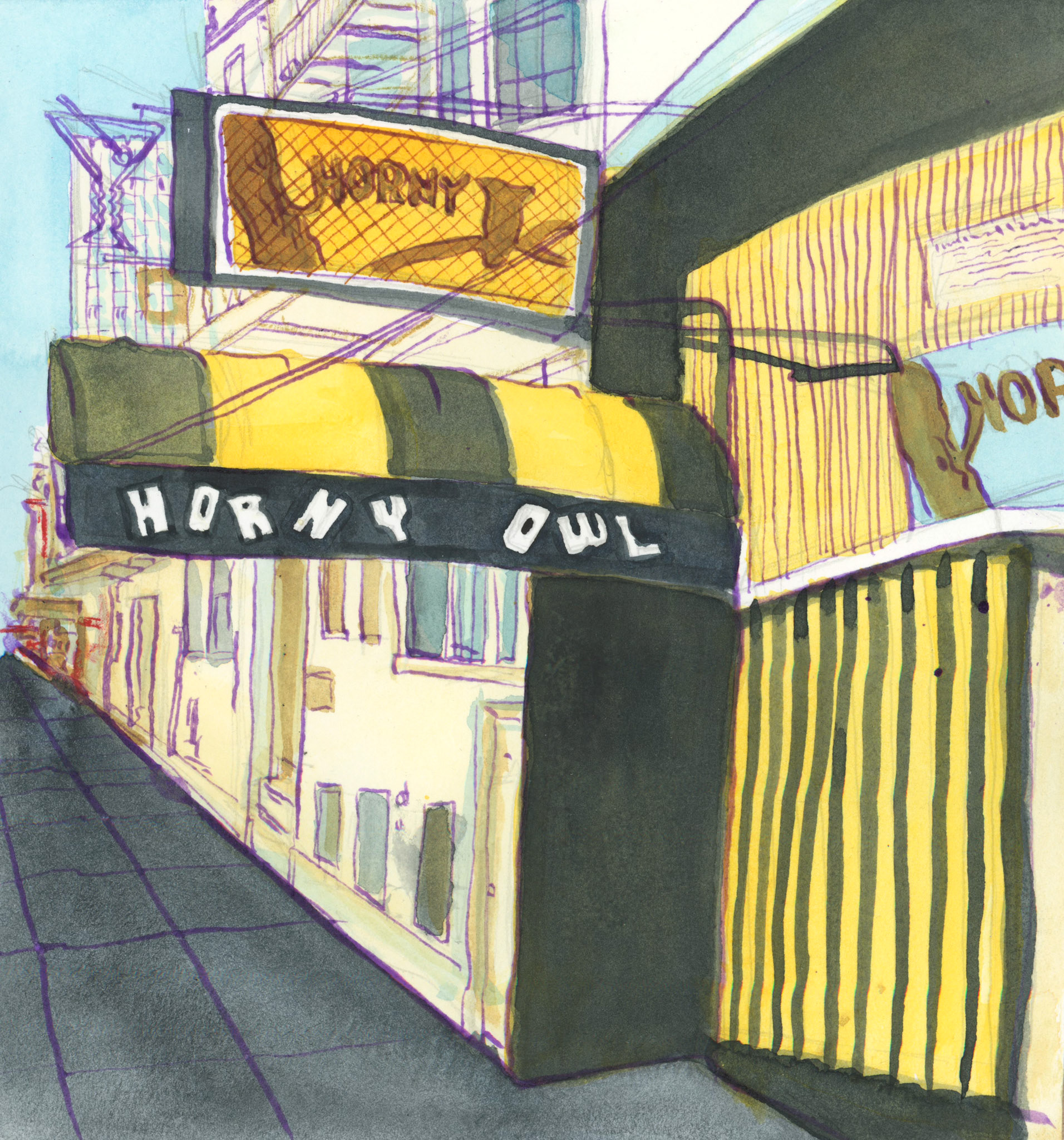 The Horny Owl, SF Gay Bar in San Francisco circa 1960-70s, Henri Leleu