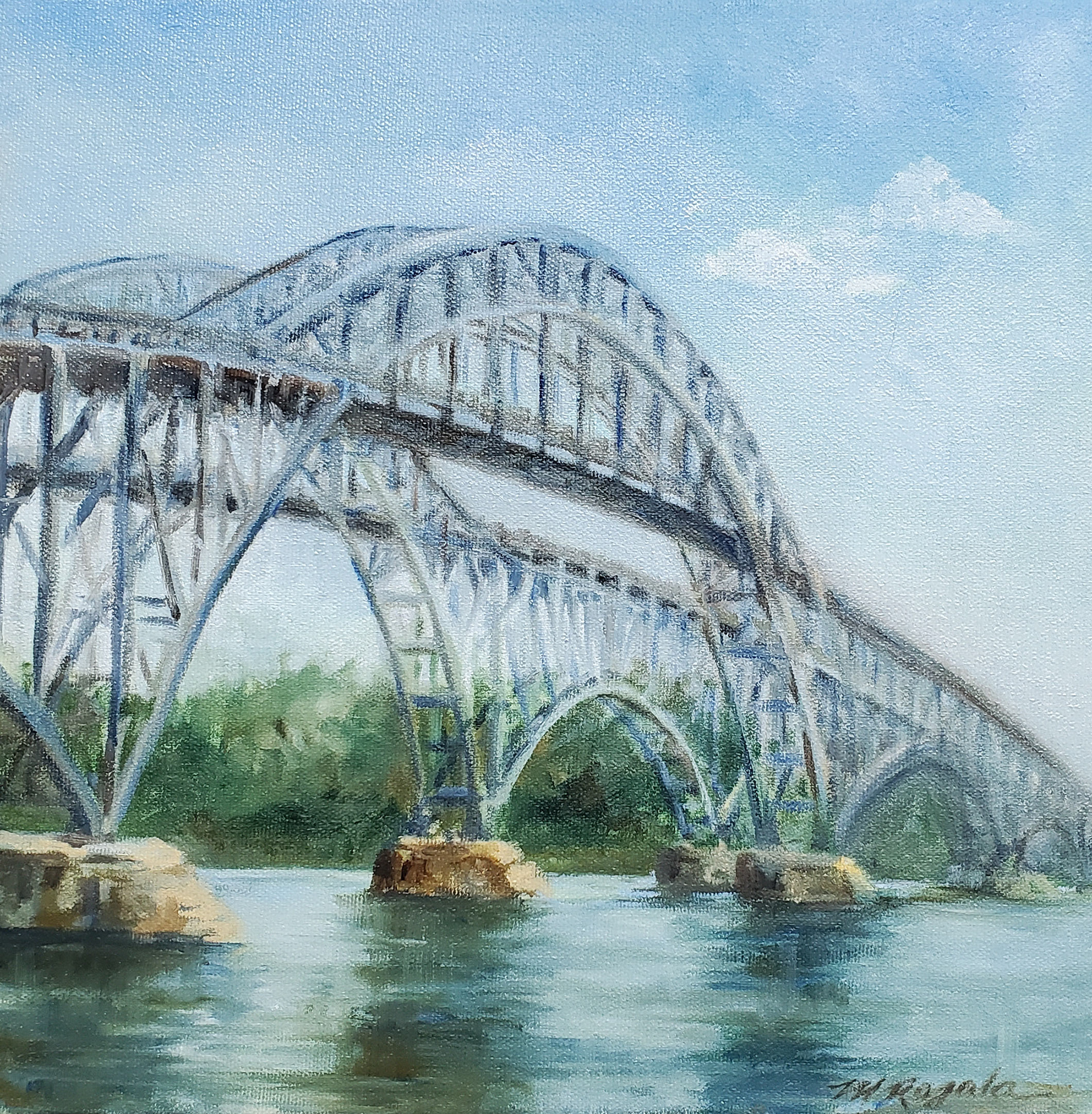 SOLD, Sand Flies at the Grand Island Bridge, 11 X 11