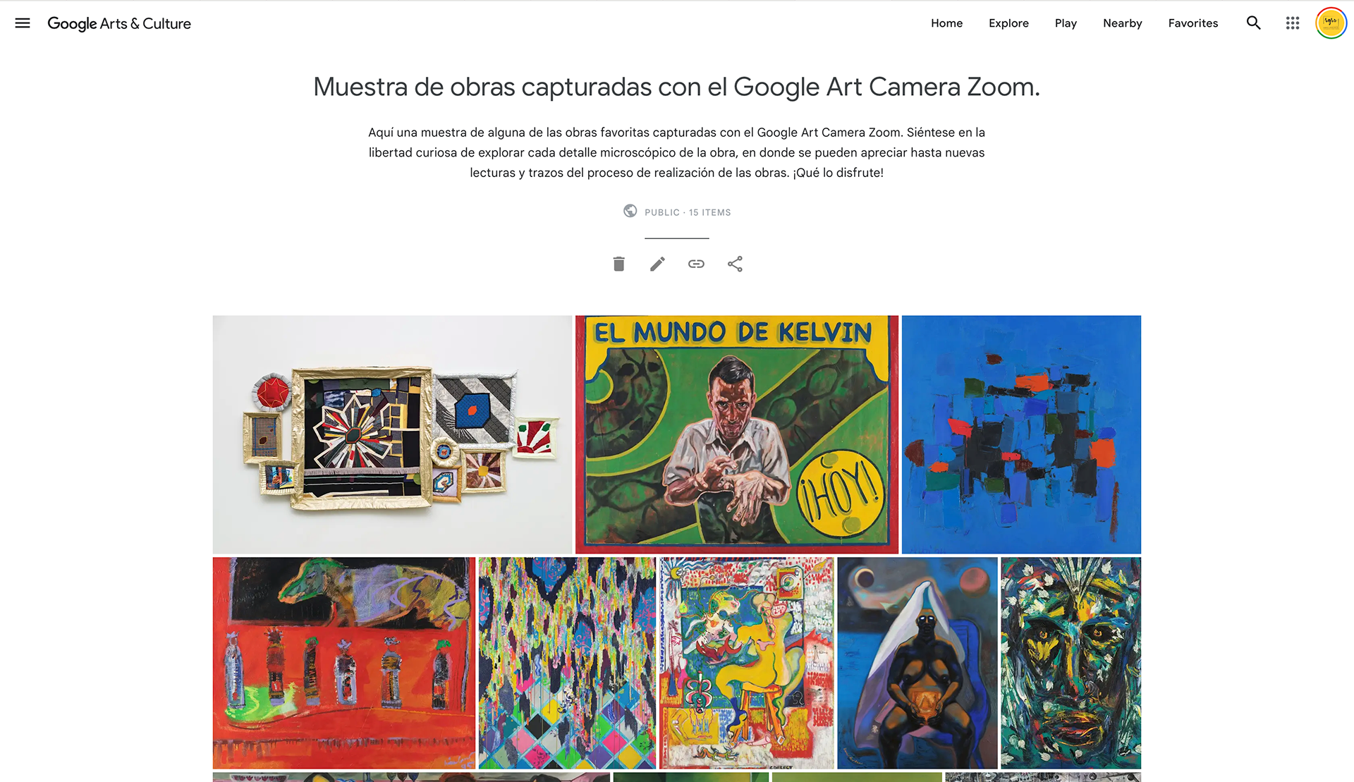 Muestra de obras capturadas con el Google Art Camera Zoom