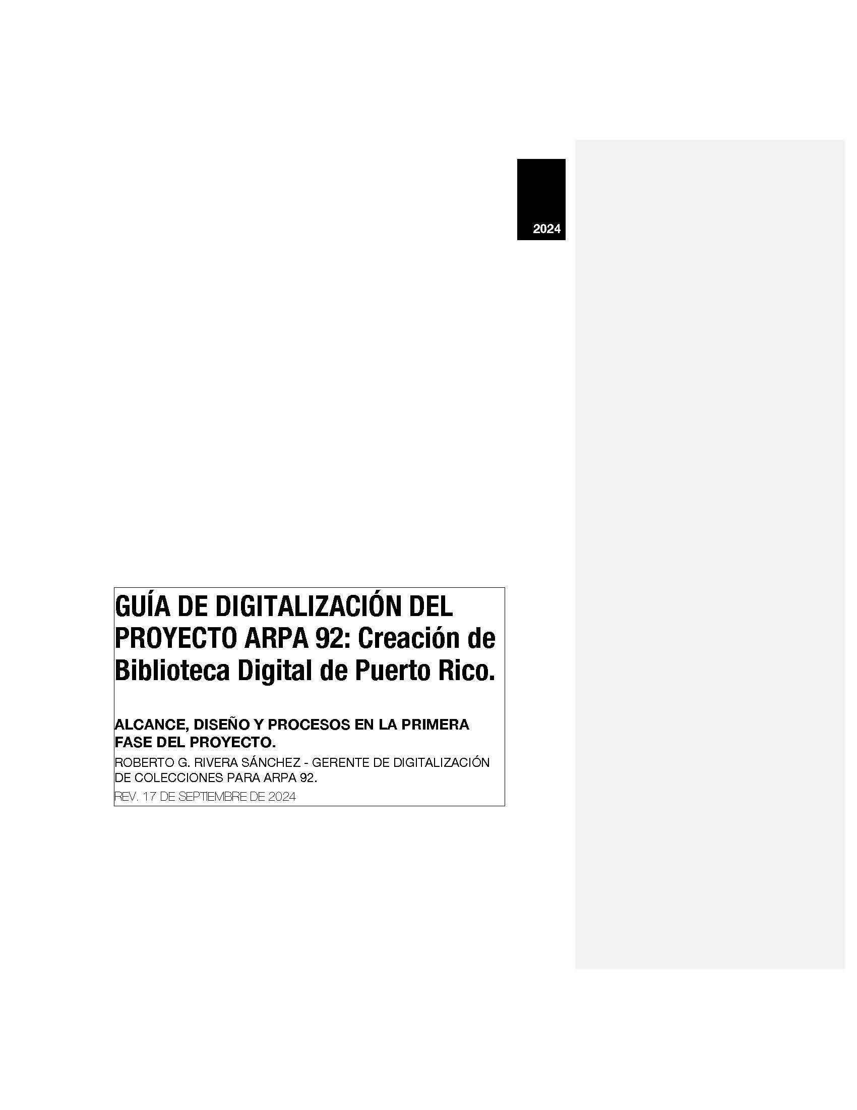 Guía de Digitalización de ARPA 92.
