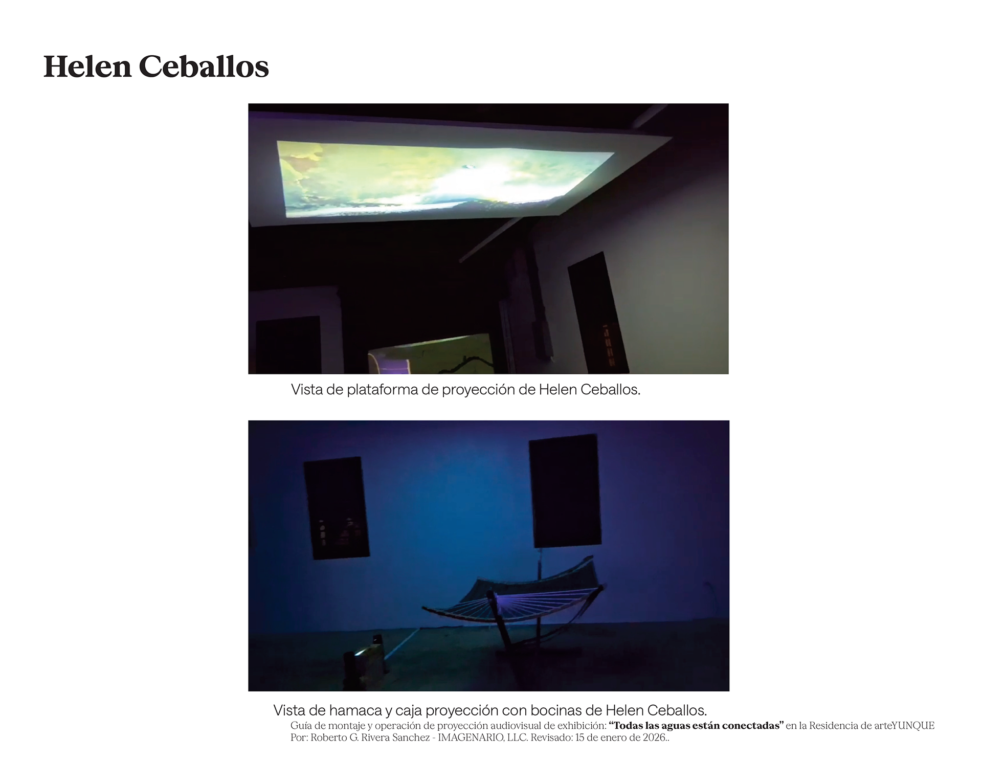 Guía técnica de proyección de Helen Ceballos..