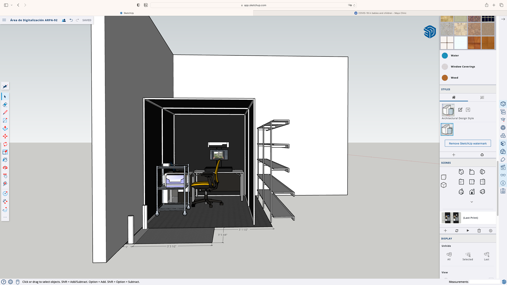 Render en 3D de Laboratorios de Digitalización de ARPA 92-Entrada Carpa 2