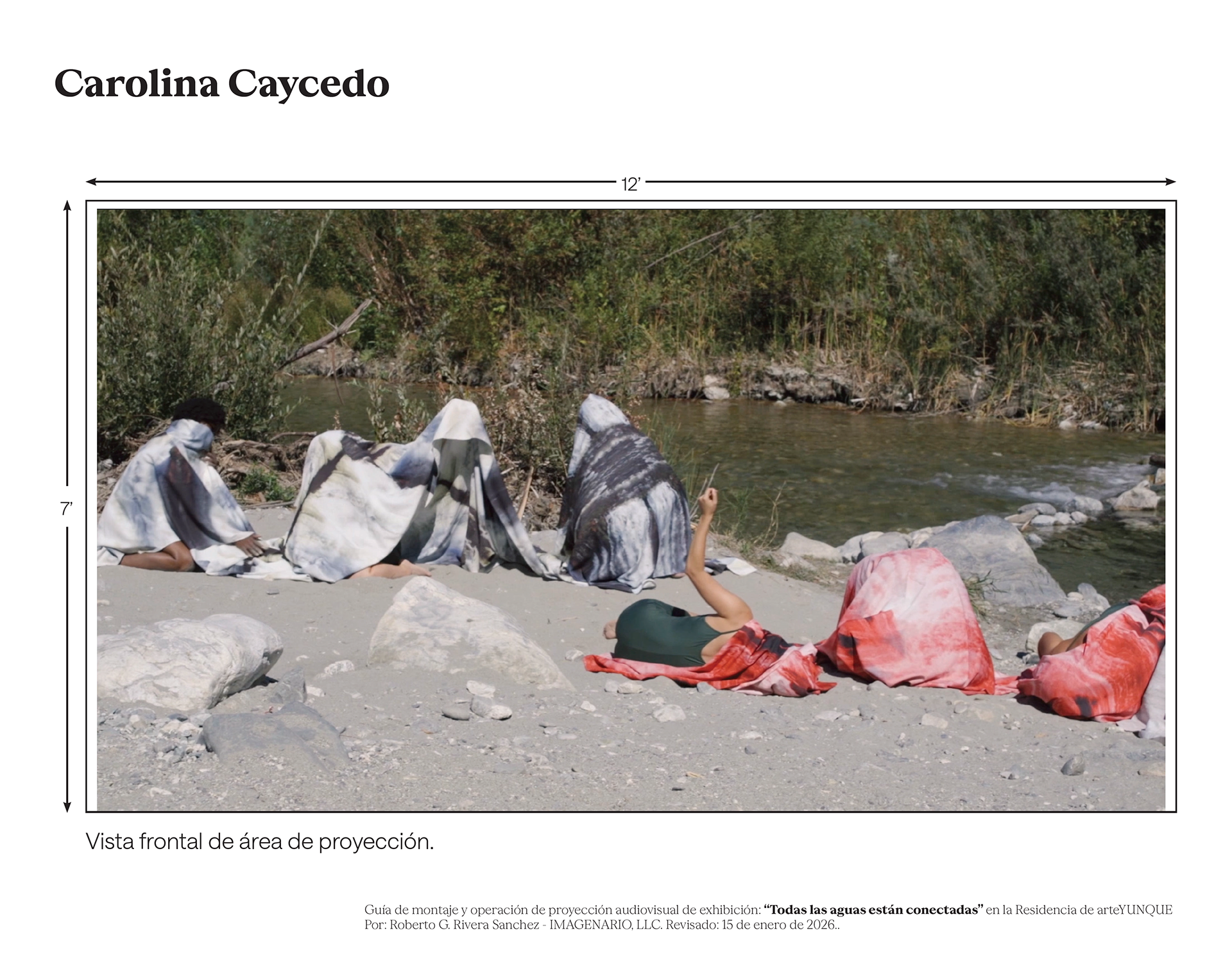 Guía técnica de proyección de Carolina Caycedo.