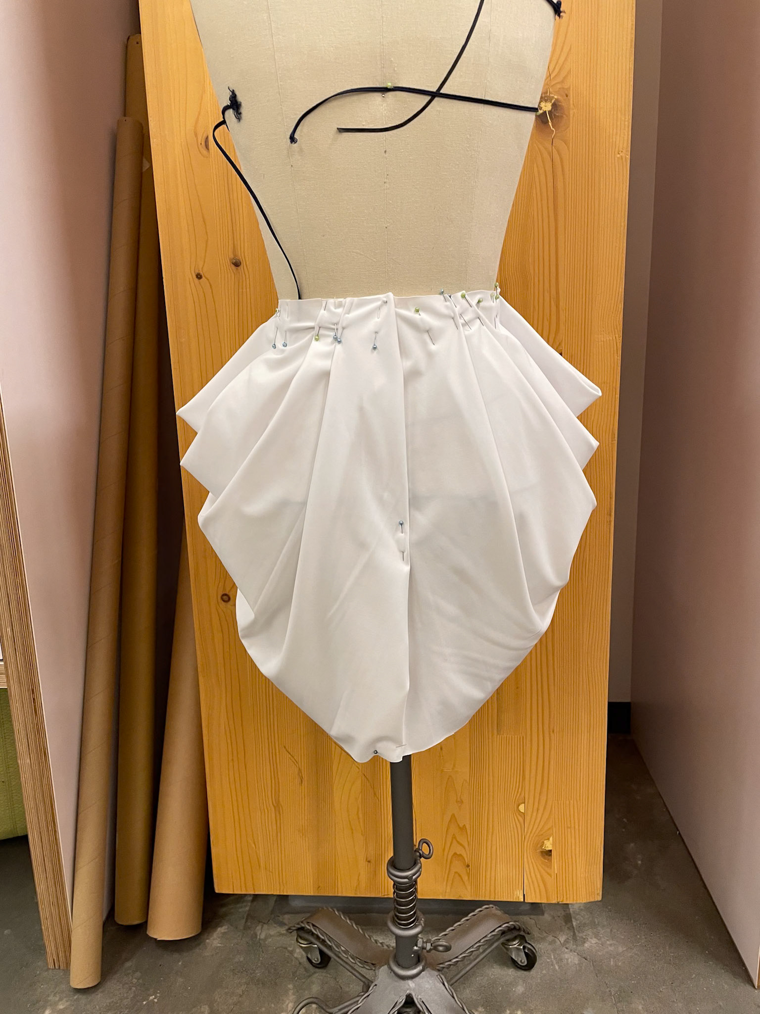 Side Seam Skirt Cowl Draped