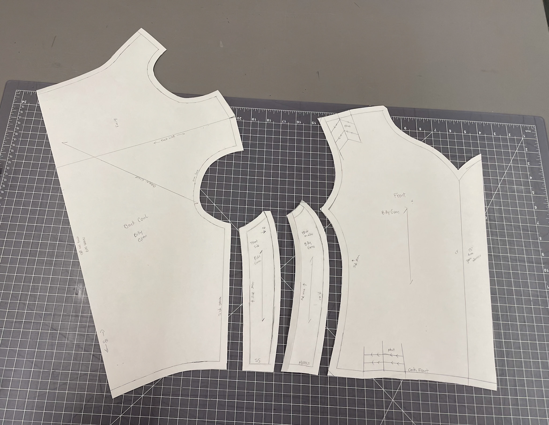 Scrapped panel pattern