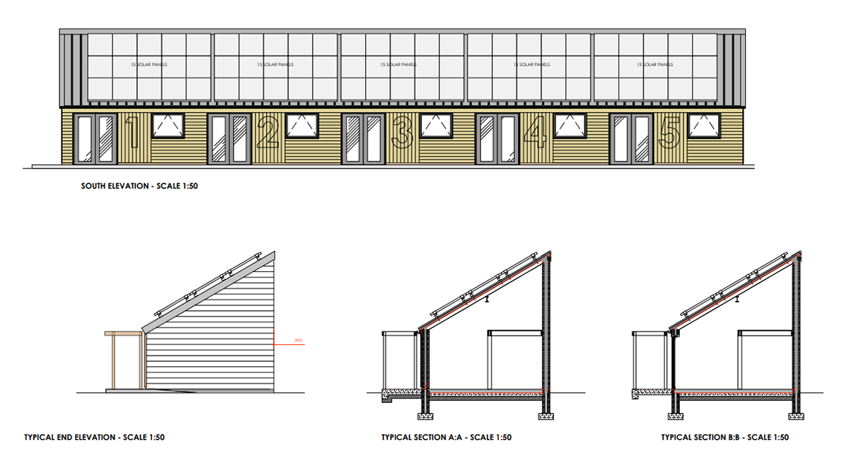 Cotswold Edge Studios exterior studios elevation plan