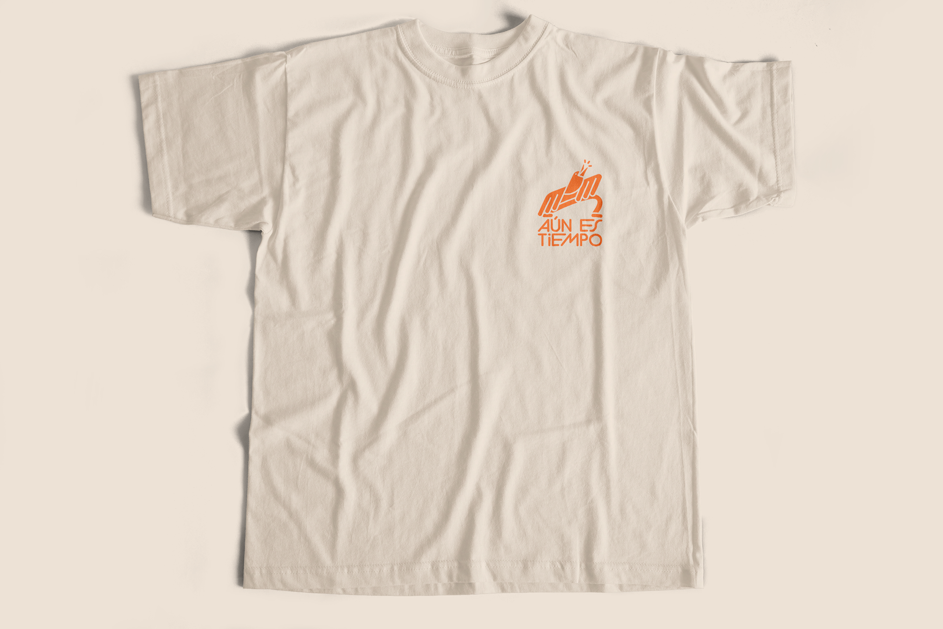 Mockup of a shirt with the logo.