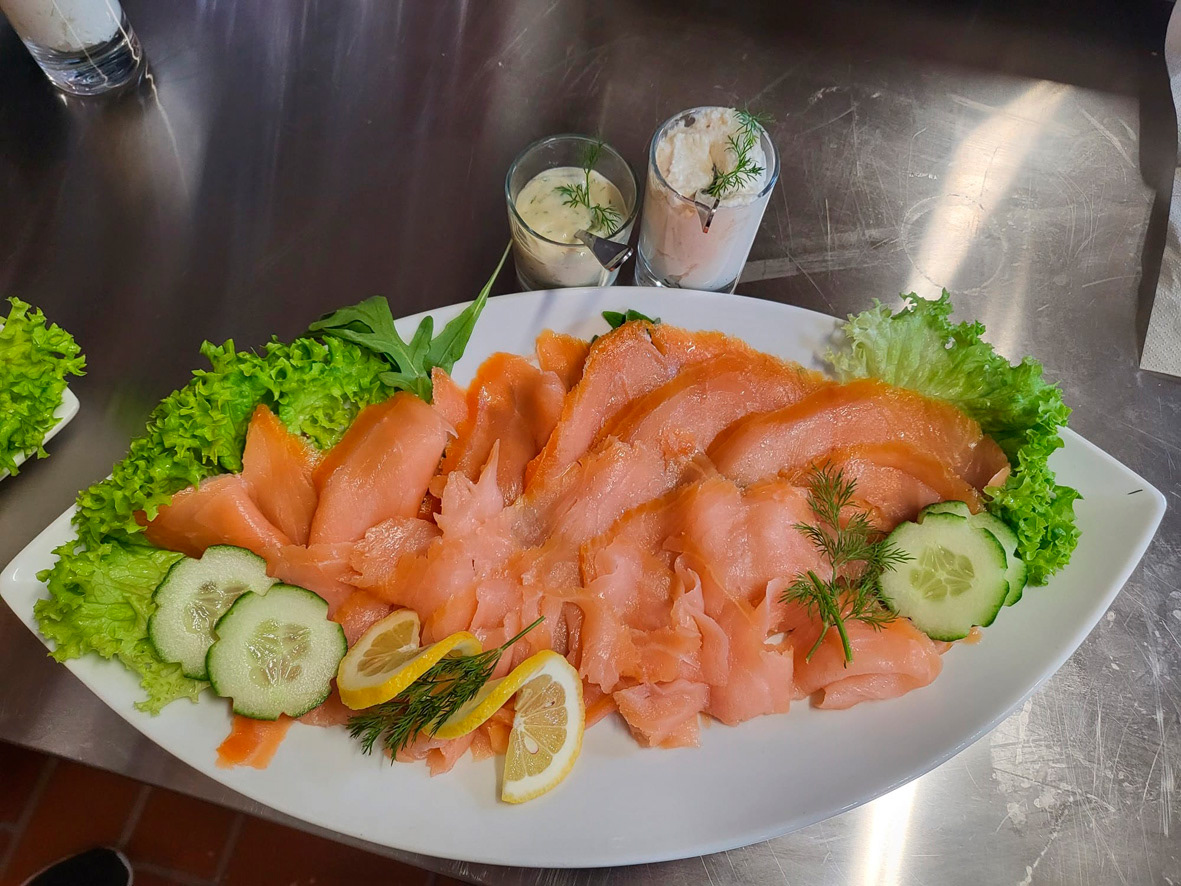 Lachs darf nicht fehlen