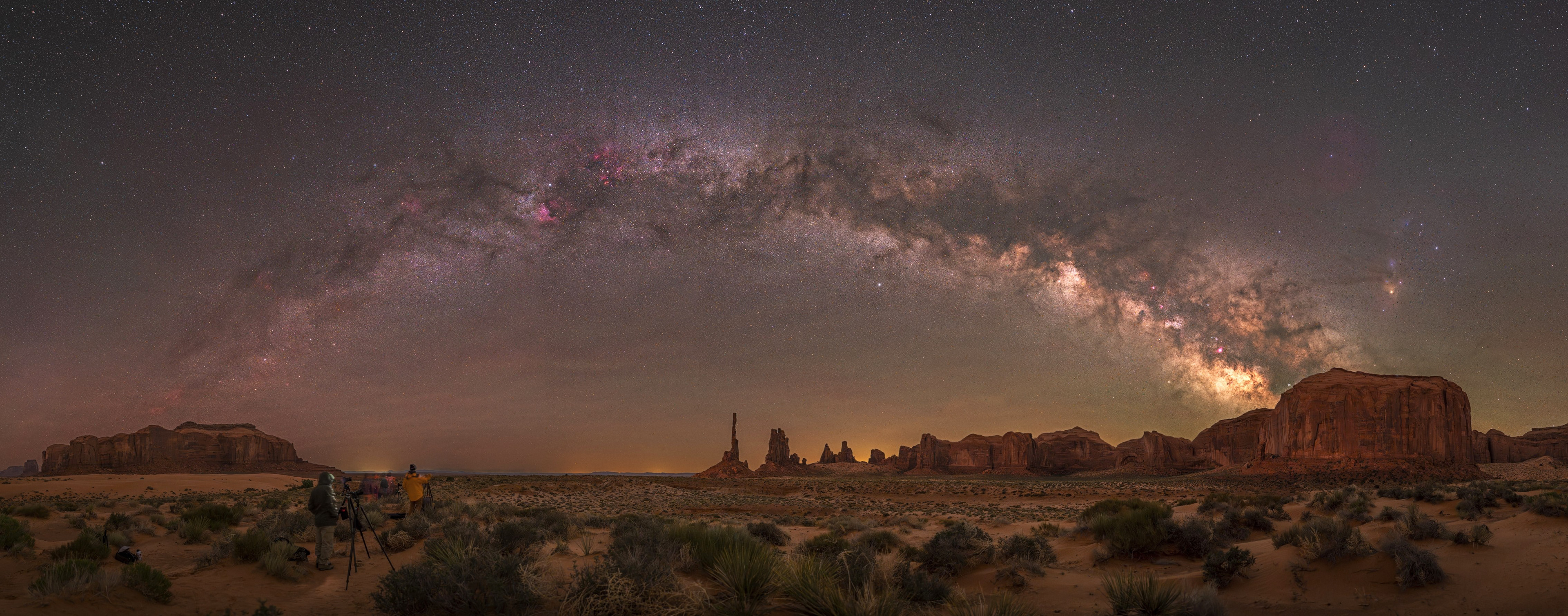 Celestial Rainbow Over Monument Valley
