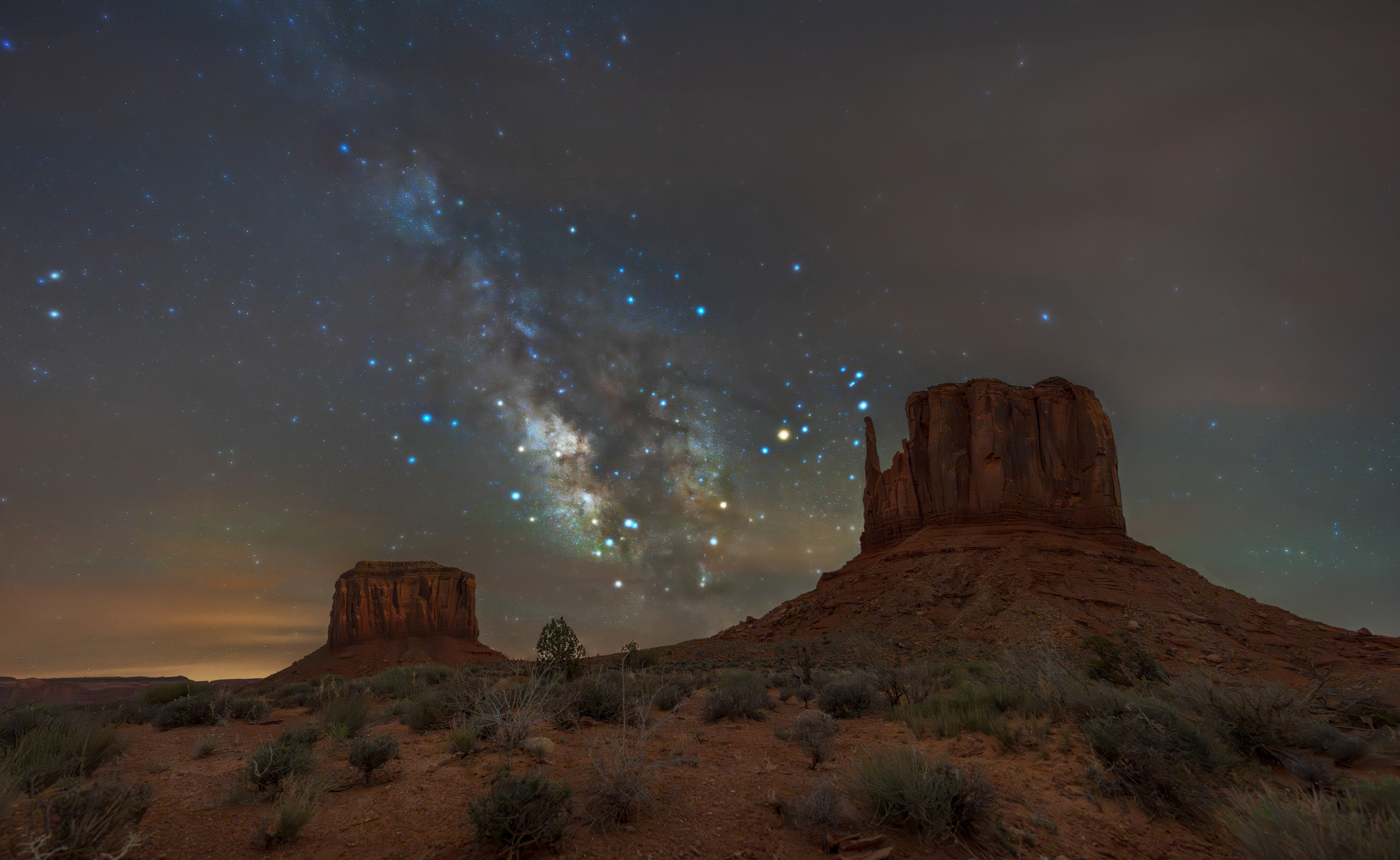 The West Mitten Butte, where the stars shine bright and blue