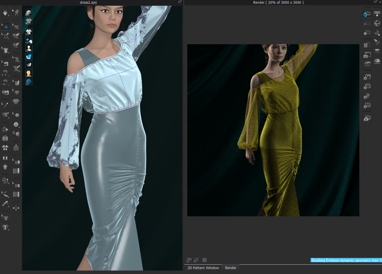 process: 3d viewport & rendering