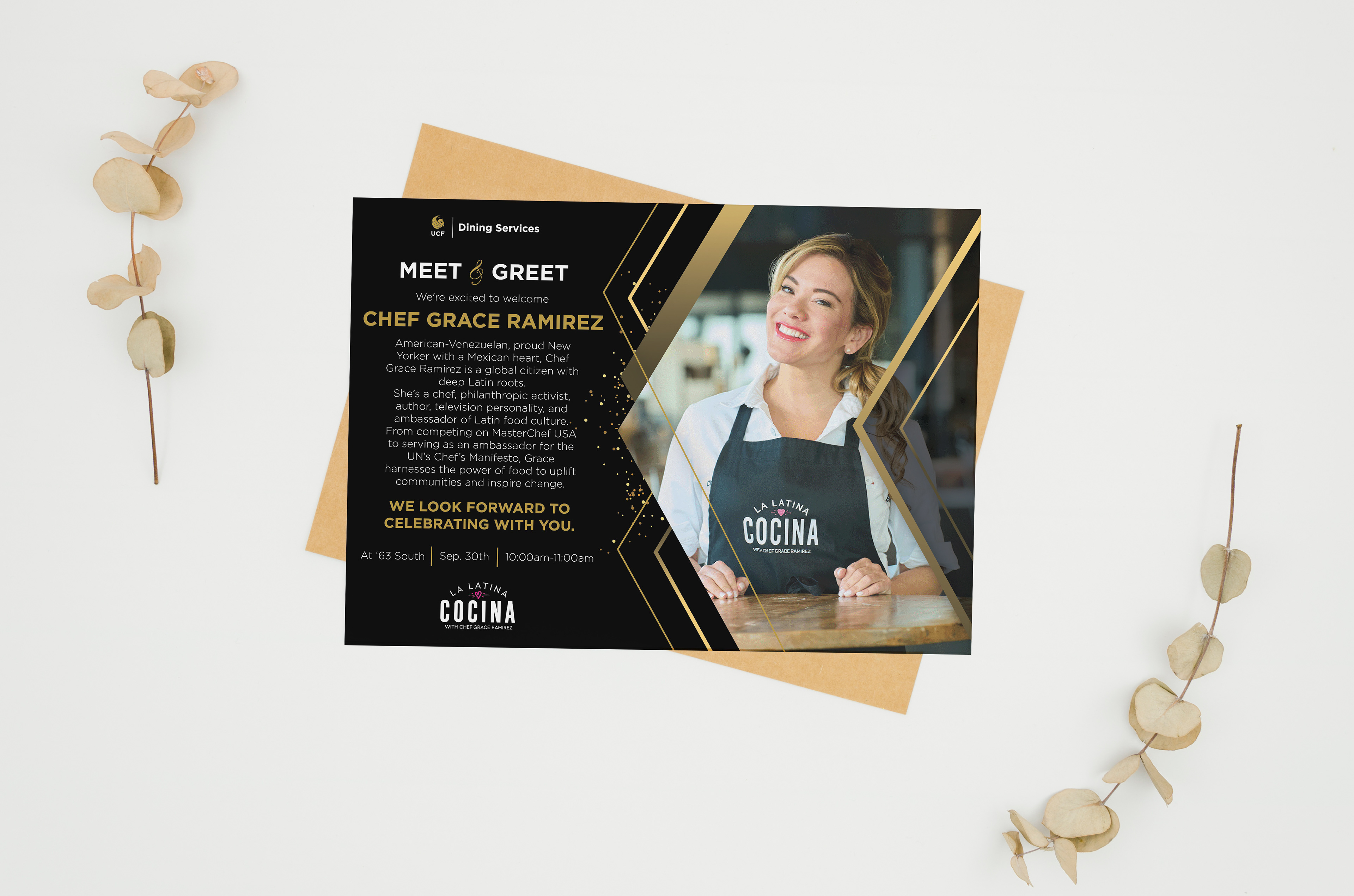 Invitation Design  Chef Grace Ramirez Meet & Greet