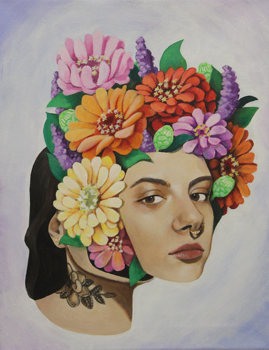 Self Portrait Lauren O'Mara Painting ART 1301 Painting 1