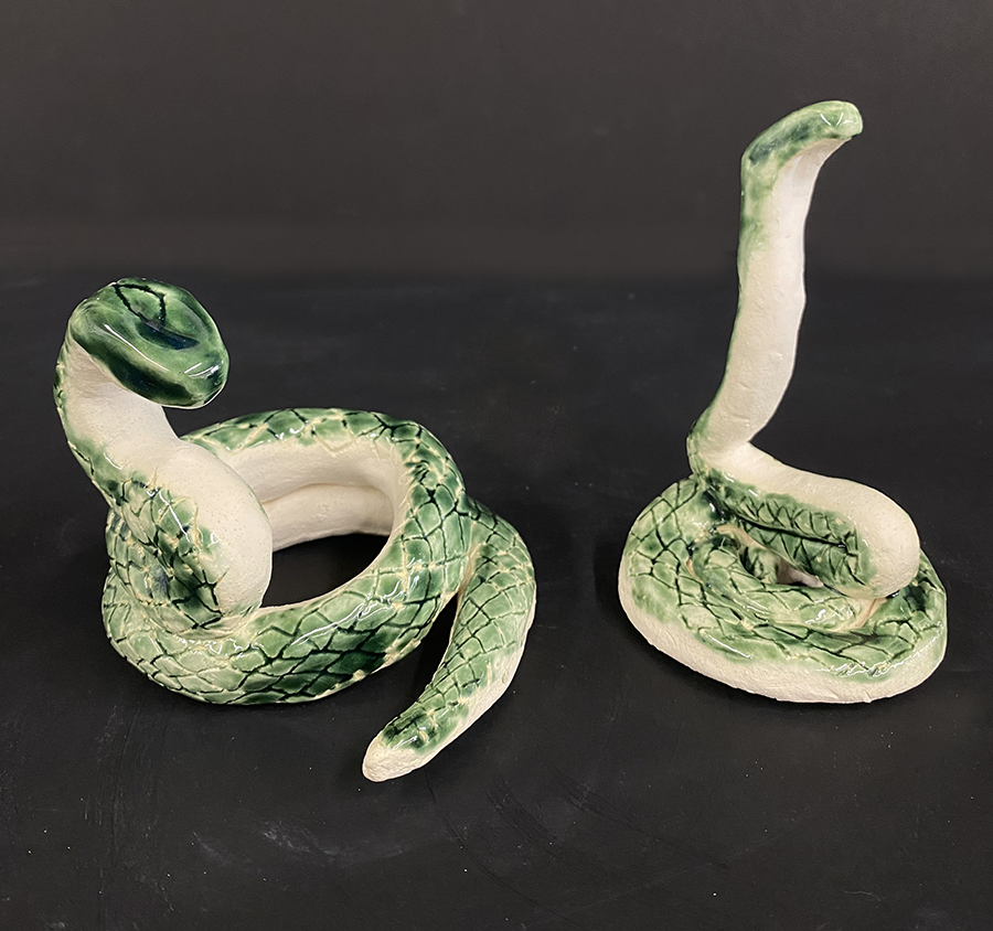 Sneaky Snakes Mercedes Urrutia Ceramics ART 1701 Handbuilt Clay 1