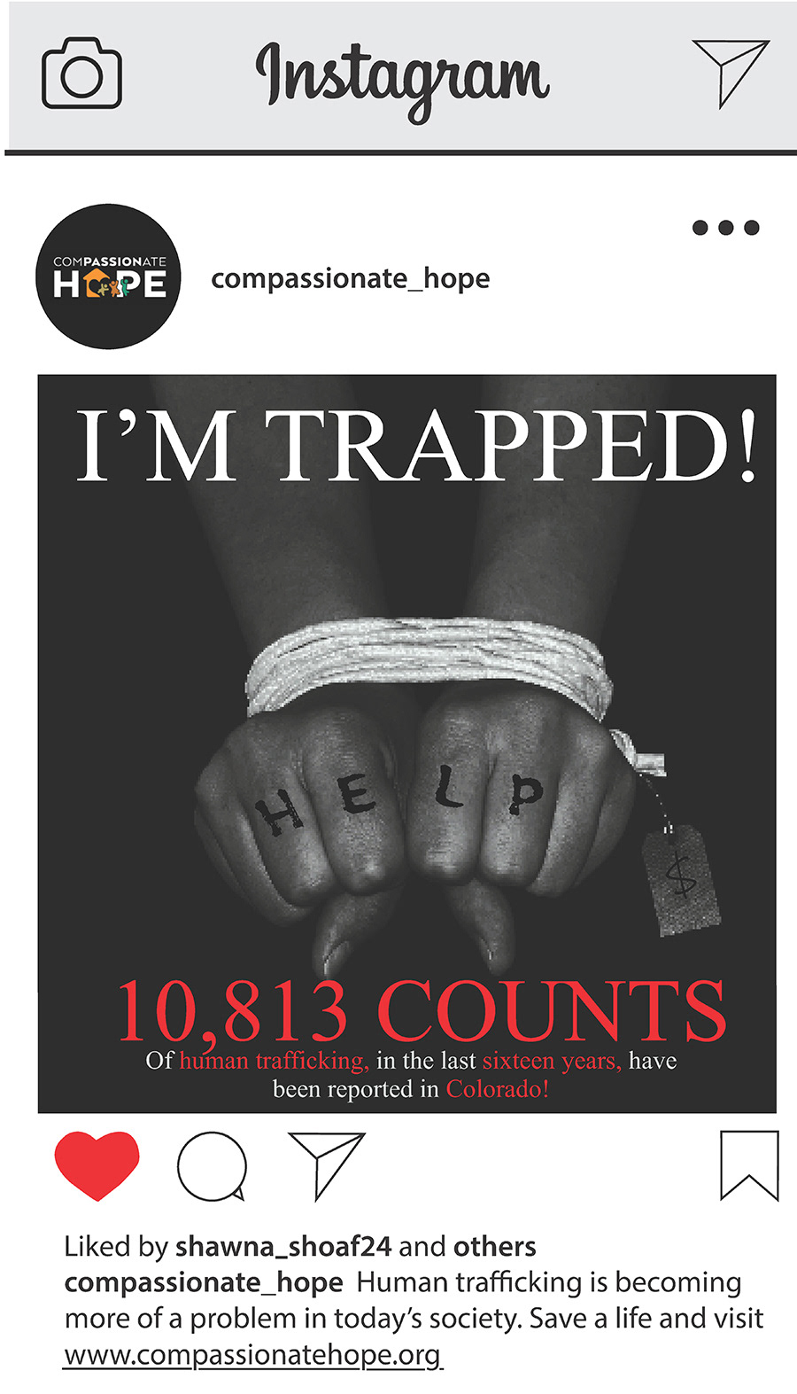 Social Media, Sarah Iskra Human Trafficking