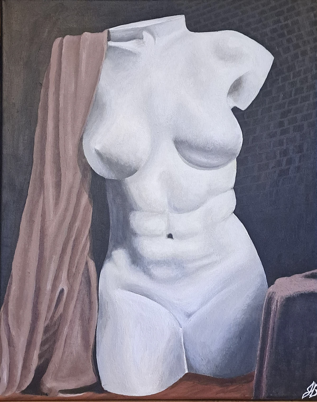 Bust Jolanda Burris Painting ART 1301 Painting I