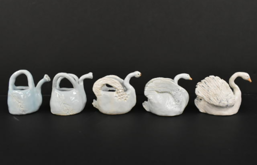 Water Swans Corinne Wilder Ceramics ART 1703 Ceramics 1