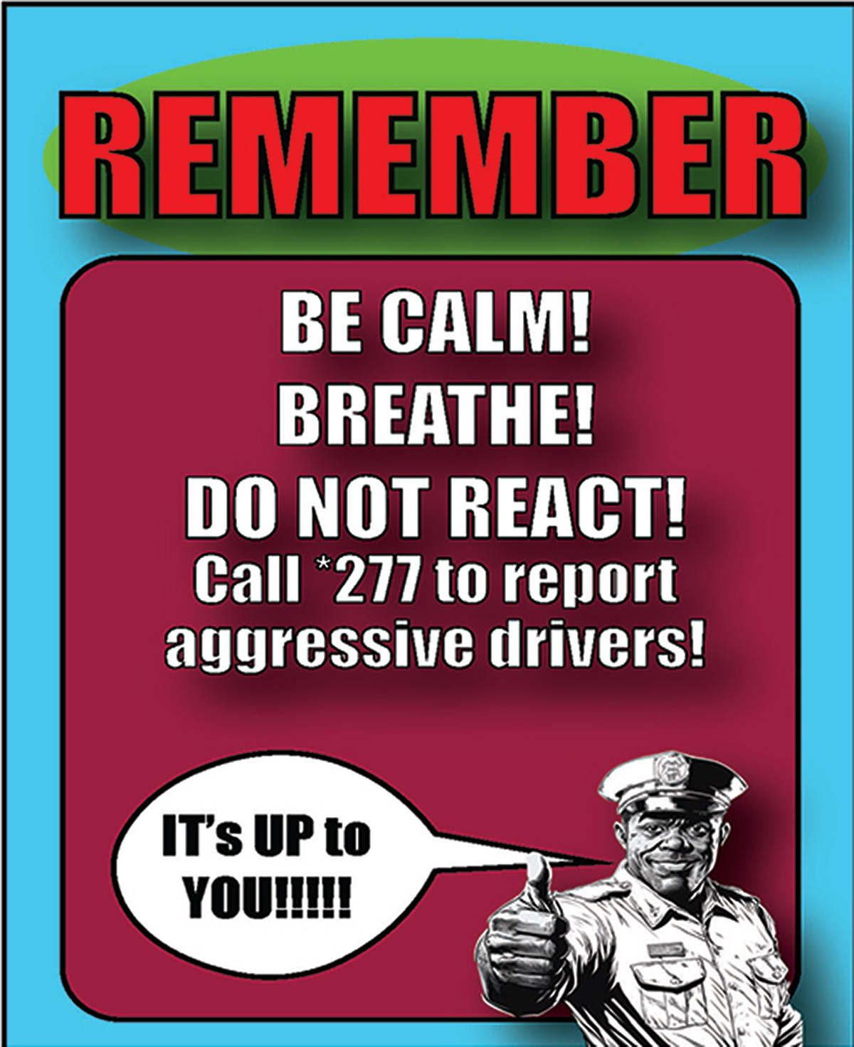 Reminder Card Avoid Road Rage Michael Bobby McDonald