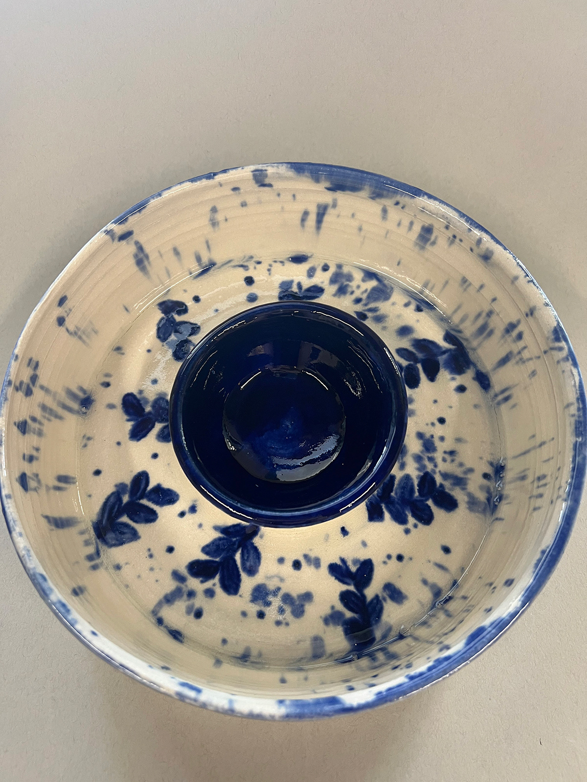 Blue Leaf Chip & Dip Jada Martinez NFS ART 162 (1701) Handbuilt Clay I