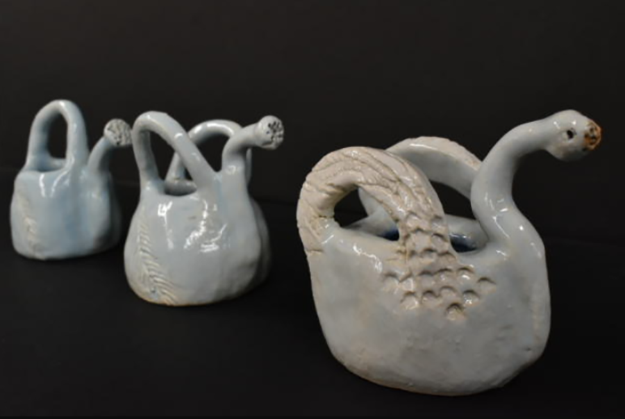 Water Swans Corinne Wilder Ceramics ART 1703 Ceramics 1
