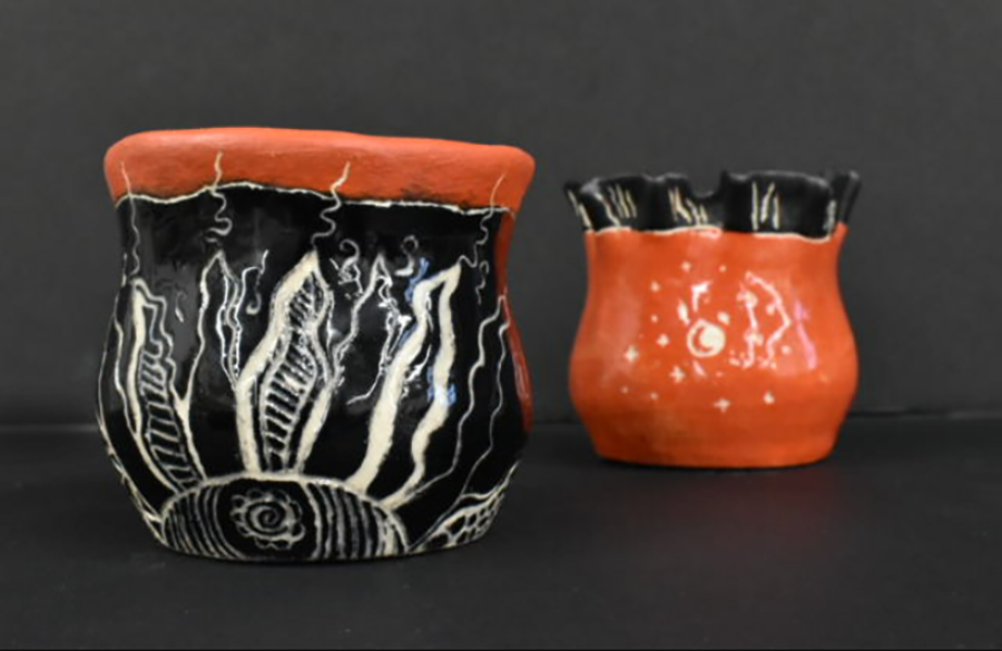 Sun Moon Pinch Pots Corinne Wilder Ceramics ART 1703 Ceramics 1