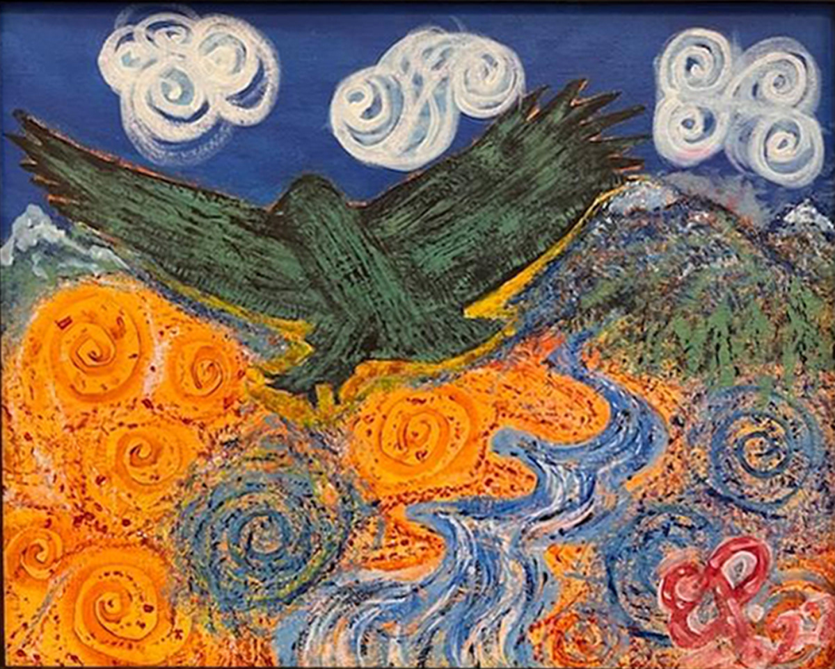 In Flight Ember Peaslee $75.00 ART 151 (1301) Painting I