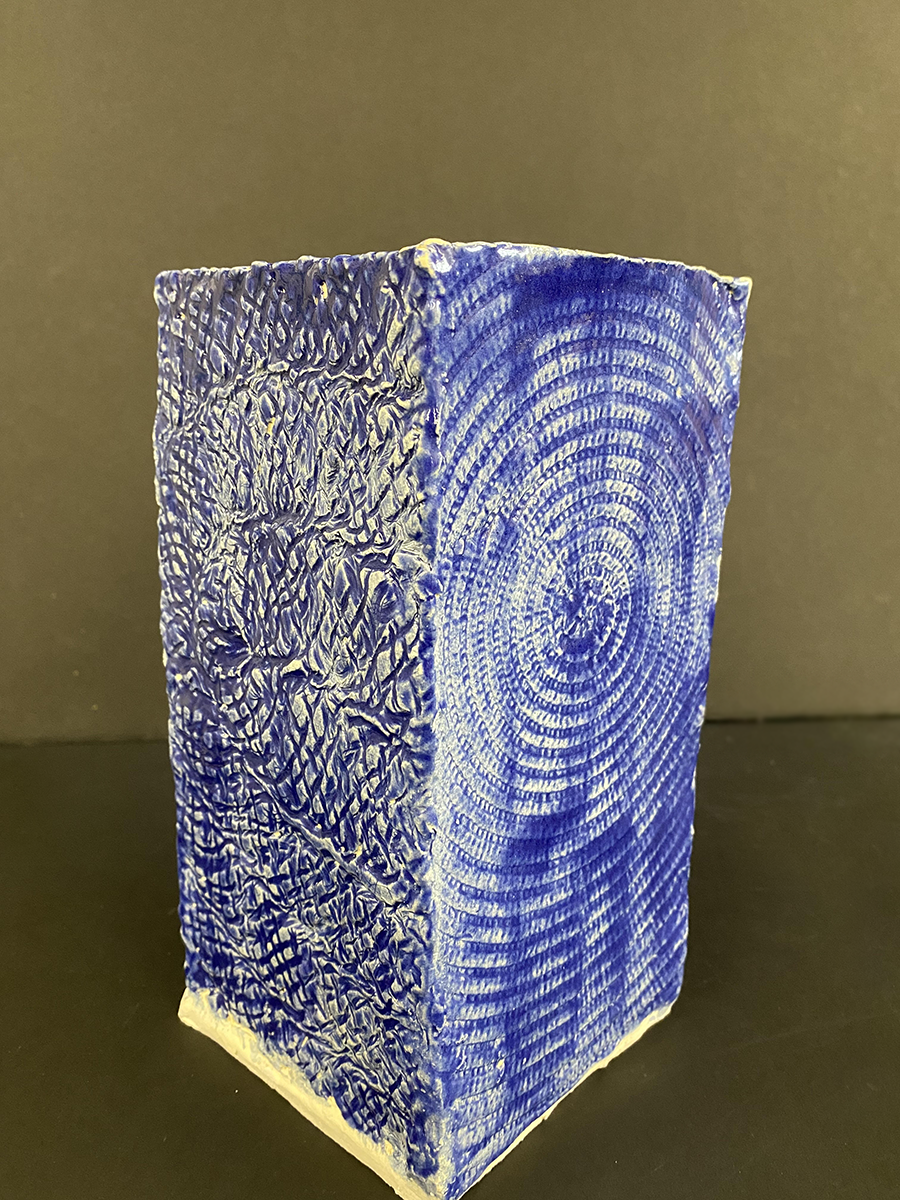 Blue Box Mercedes Urrutia Ceramics ART 1701 Handbuilt Clay 1