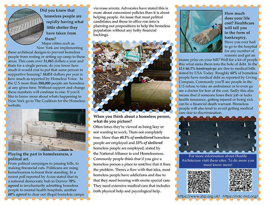 Brochure InsideSam Townsend Hostile Architecture