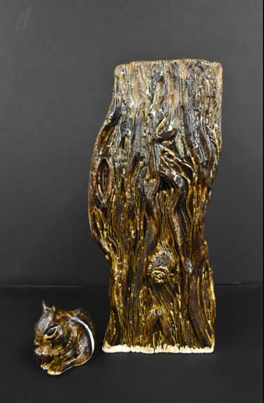 Tree and Chipmunk Corinne Wilder Ceramics ART 1703 Ceramics 1