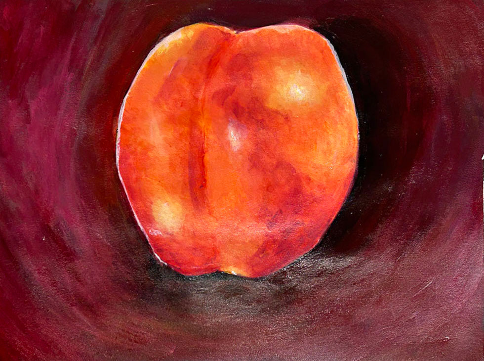 Looks Like An Apple, Could Be A Peach Giselle Ramirez Gutierrez Painting ART 1301 Painting I
