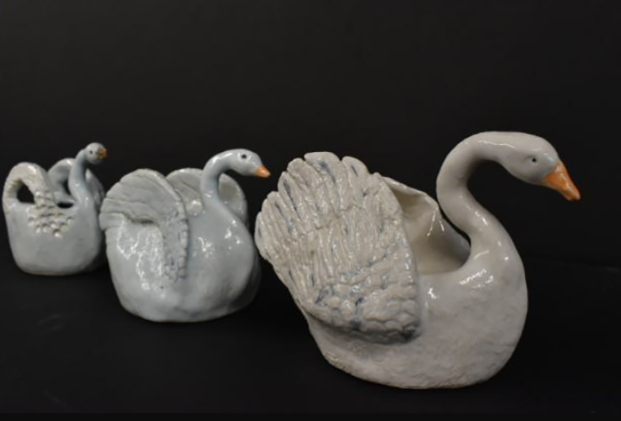 Water Swans Corinne Wilder Ceramics ART 1703 Ceramics 1