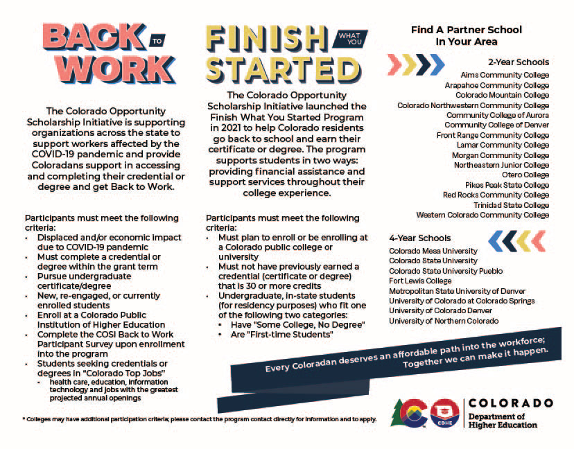 SC: CDHE, Brochure, Side A
