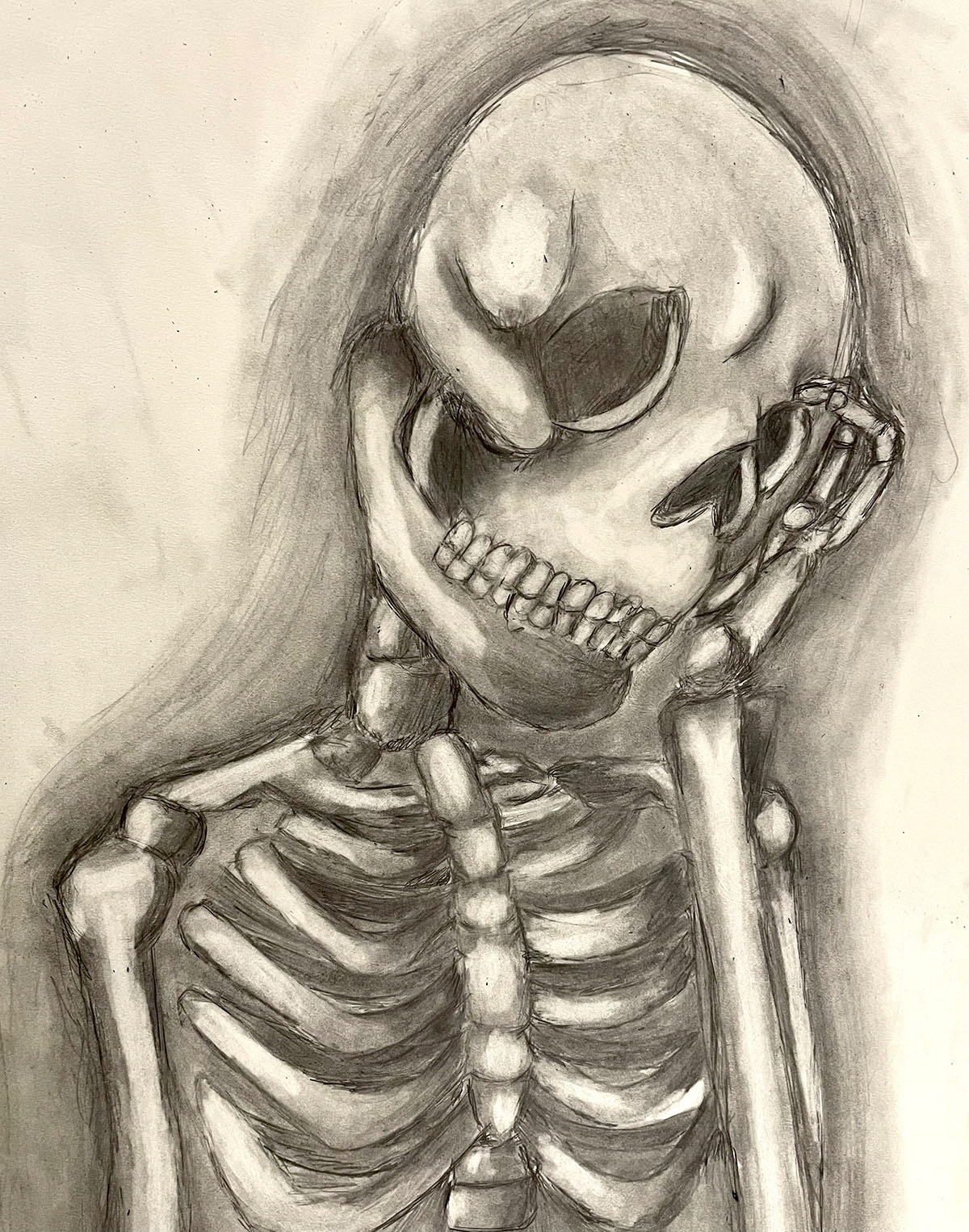 Grief From The Grave Morgaine Black Drawing ART 1203 Figure Drawing I