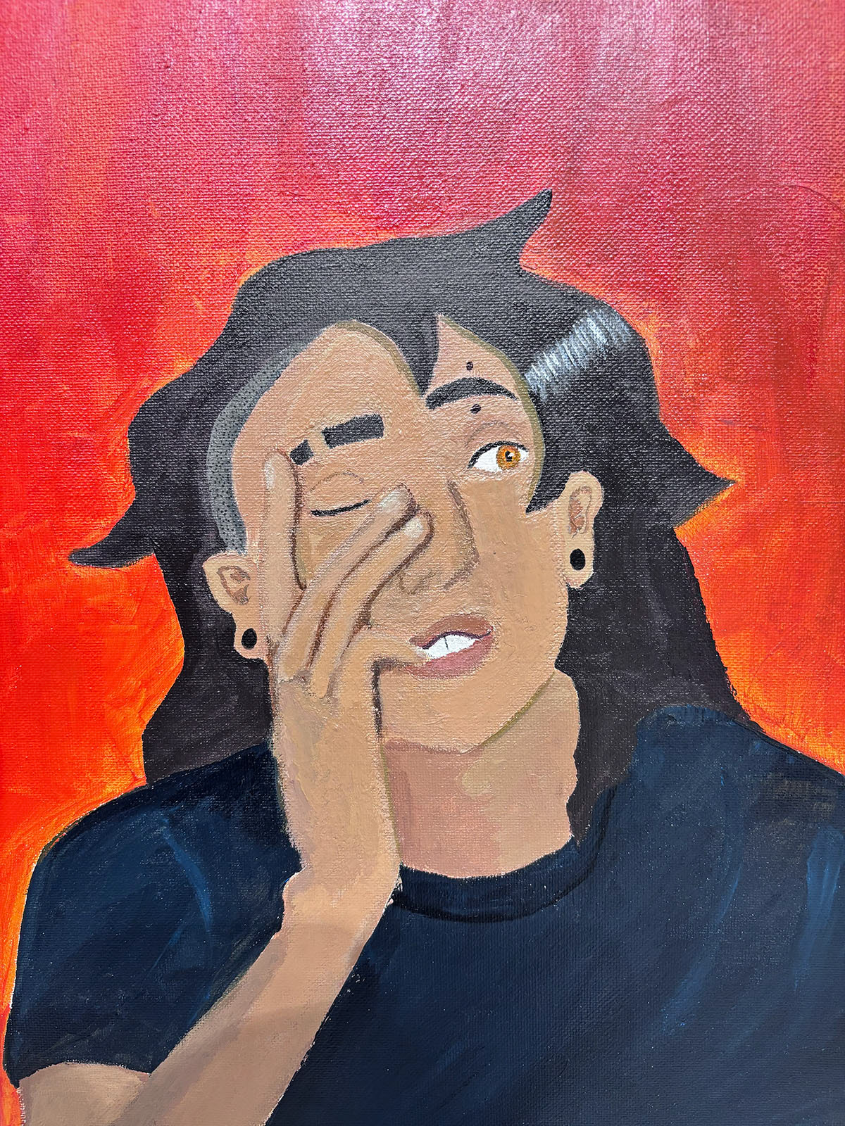 Anubis Nate Gonzalez Painting ART 2906 Studio Art
