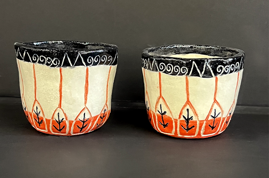 Feathered Mugs Mattie Ramos Ceramics ART 1703 Ceramics 1