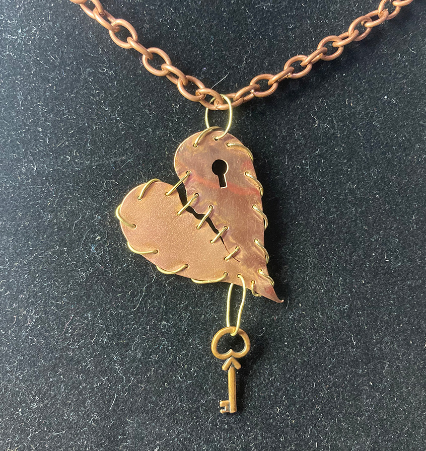 Torn Copper HeART John Sinks $200.00 ART 133 (1604) Jewelry and Metal Work I