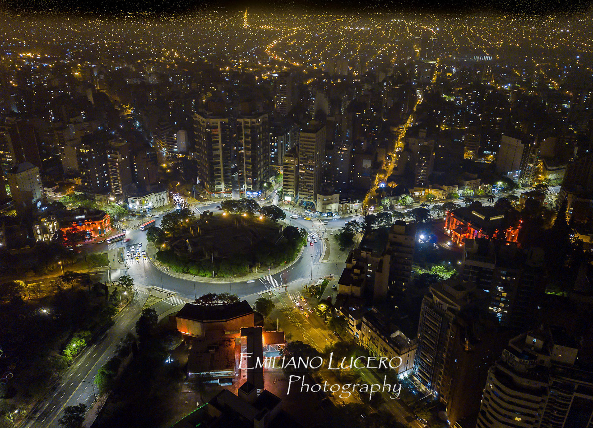 Vista aerea de la Ciudad de Córdob, Argentina