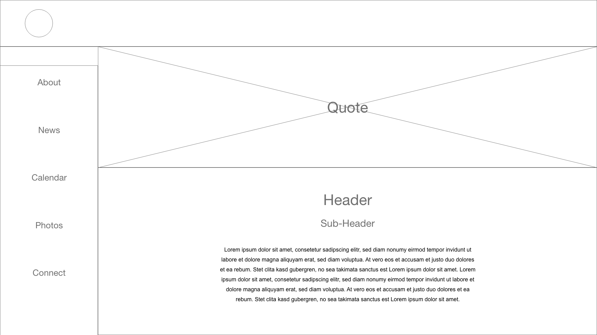 Desktop Wireframe