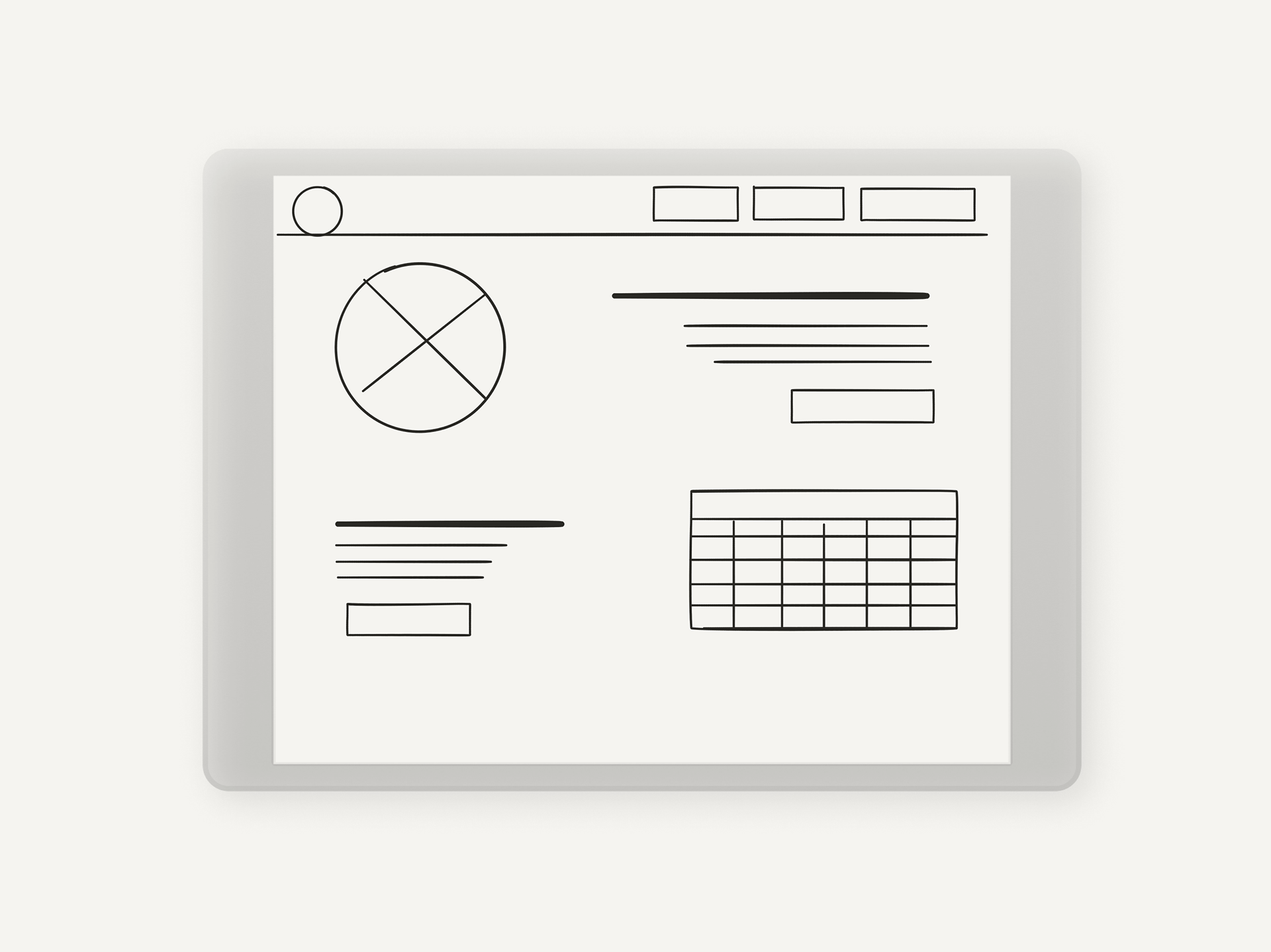 Tablet Wireframe