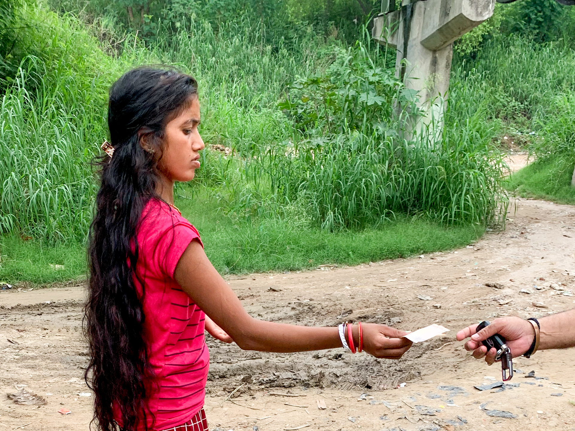 Rekha takes care of the nursery and selling plants is her only livelihood. July 22, 2022.