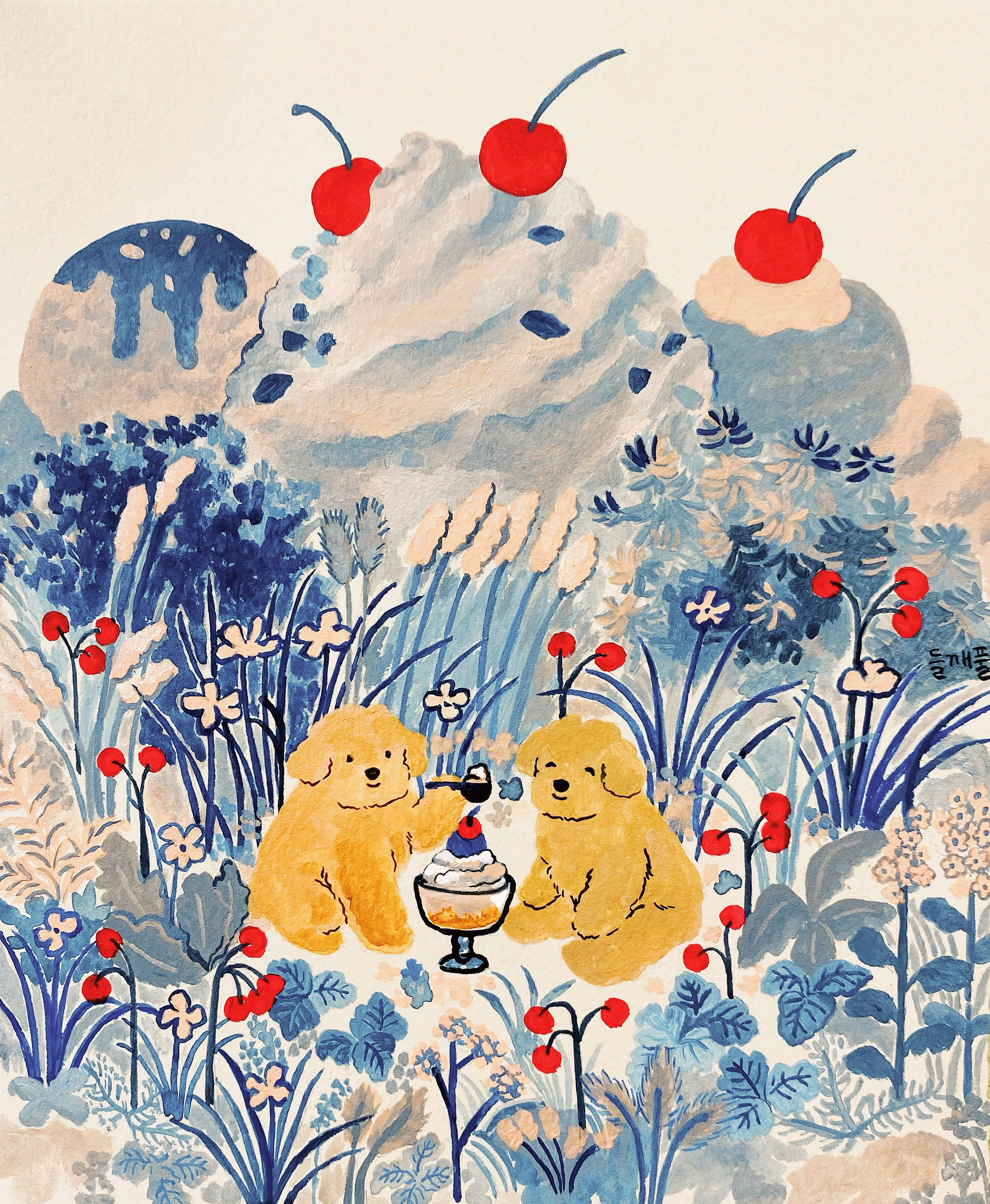 sundae__acrylic on paper