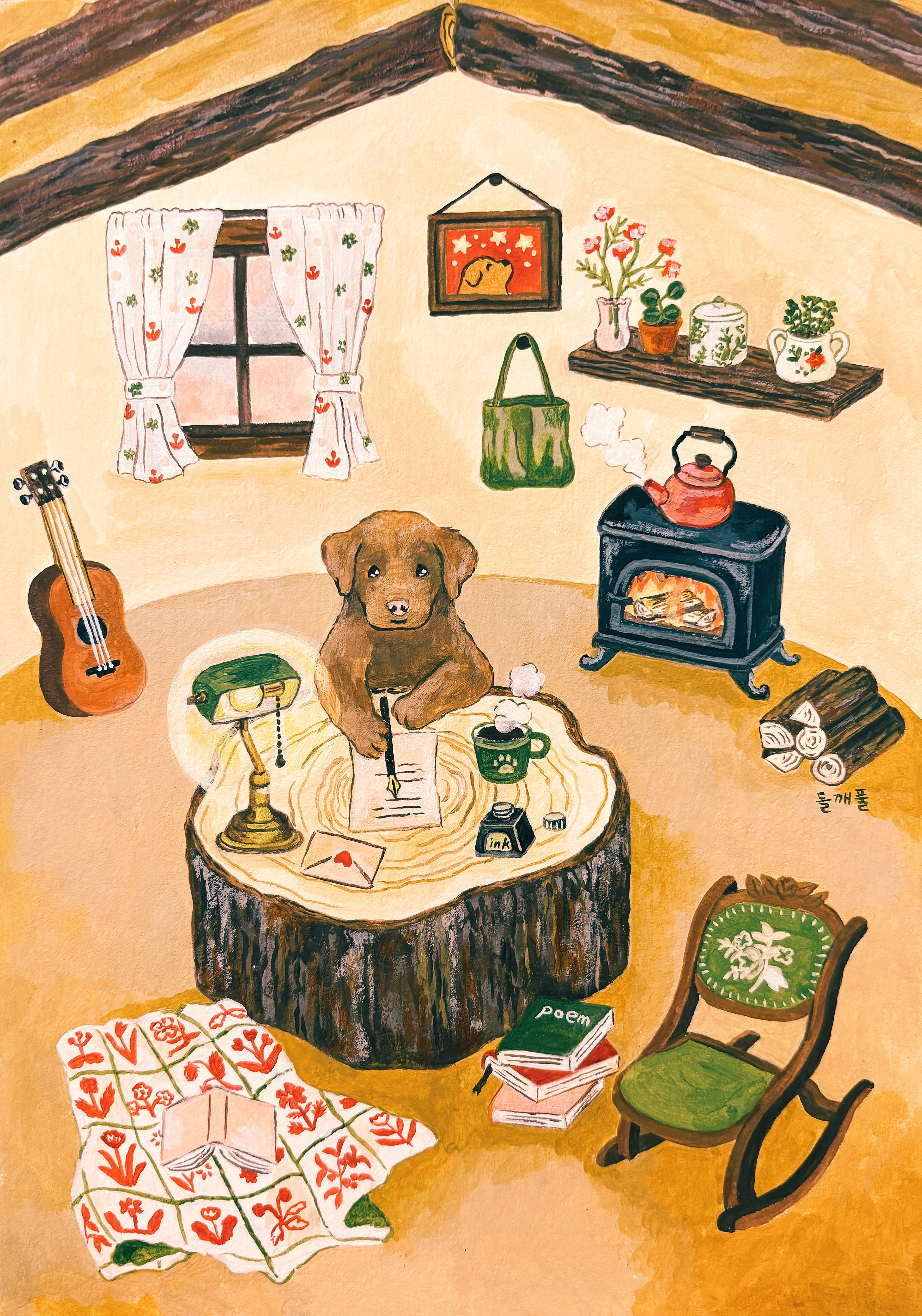 dear my friend_gouache on paper